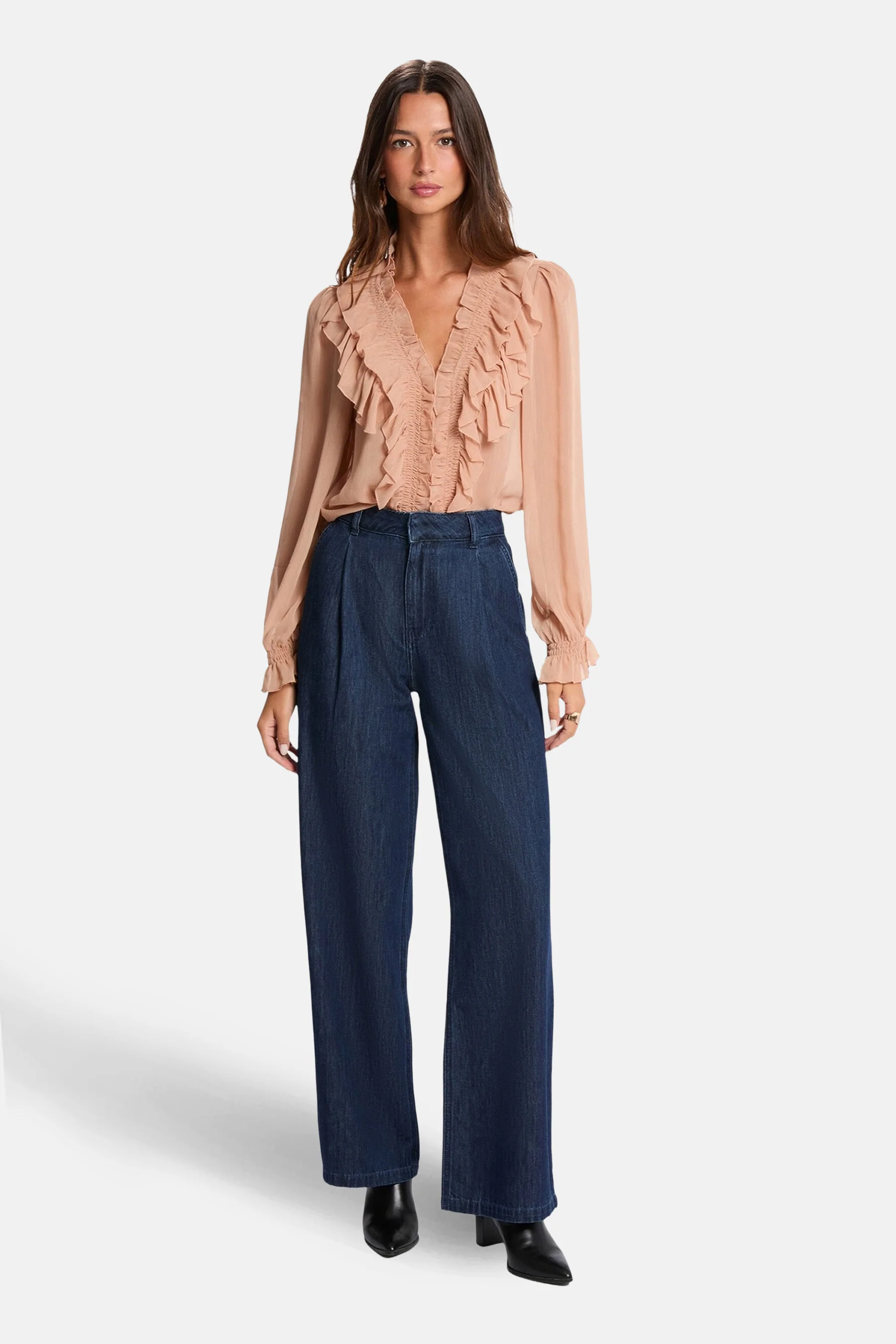 Blouse met lange mouwen - beige - Image 2