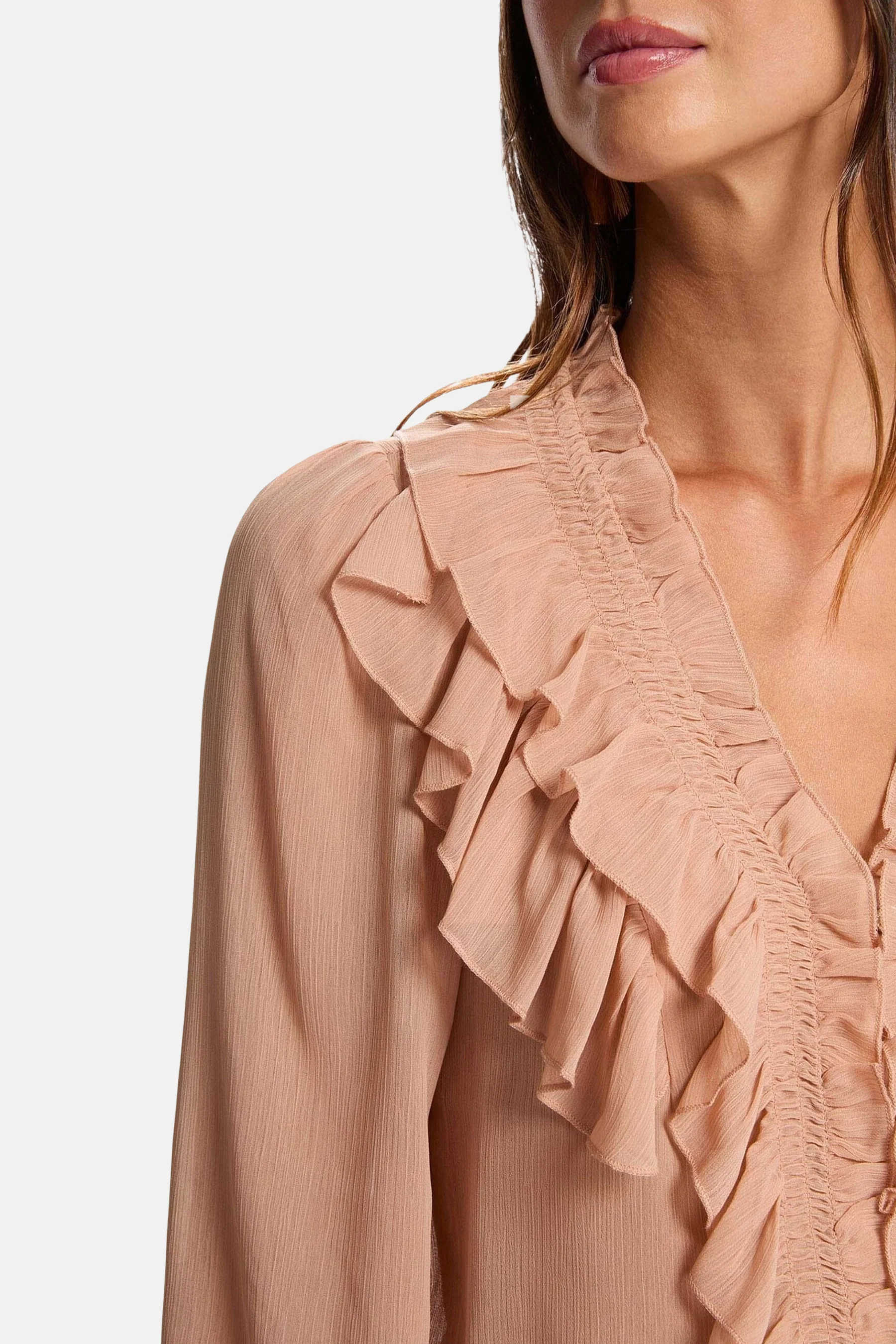 Blouse met lange mouwen - beige - Image 4