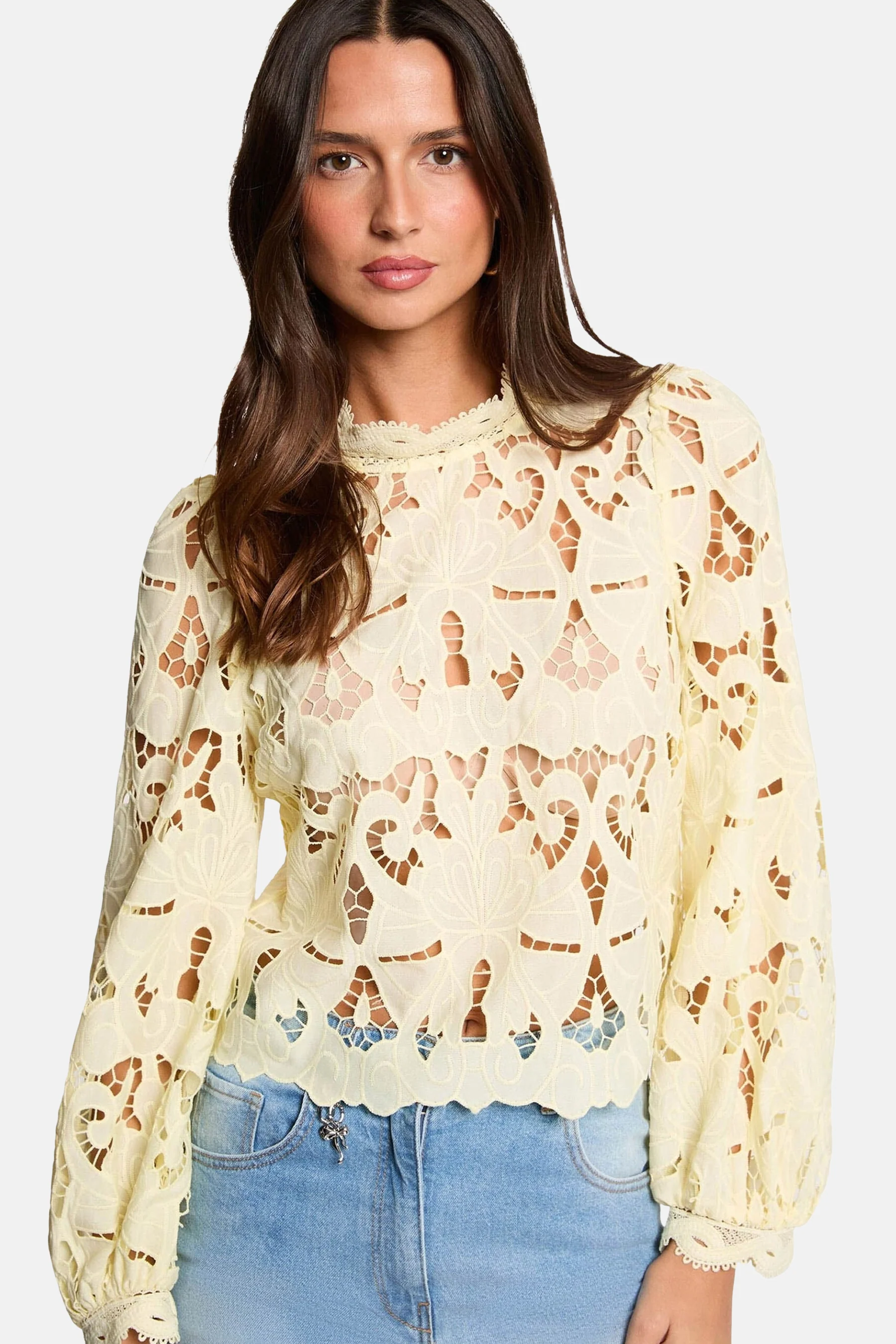 Blouse met lange mouwen - geel - Image 2