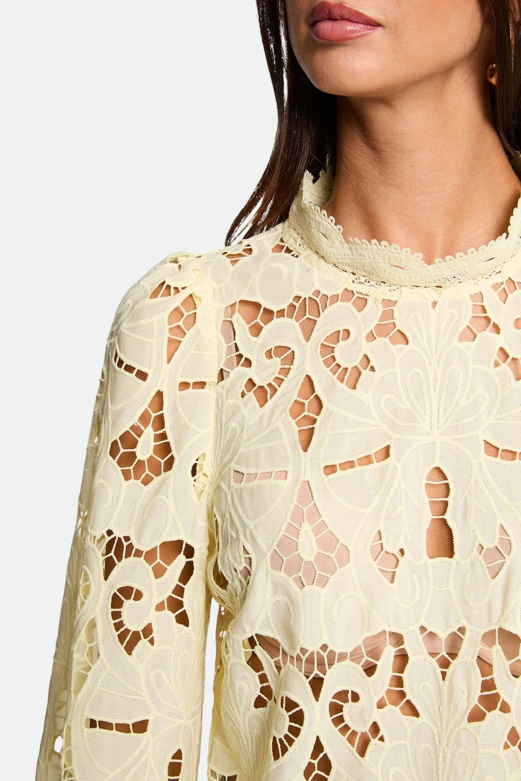Blouse met lange mouwen - geel - Image 4