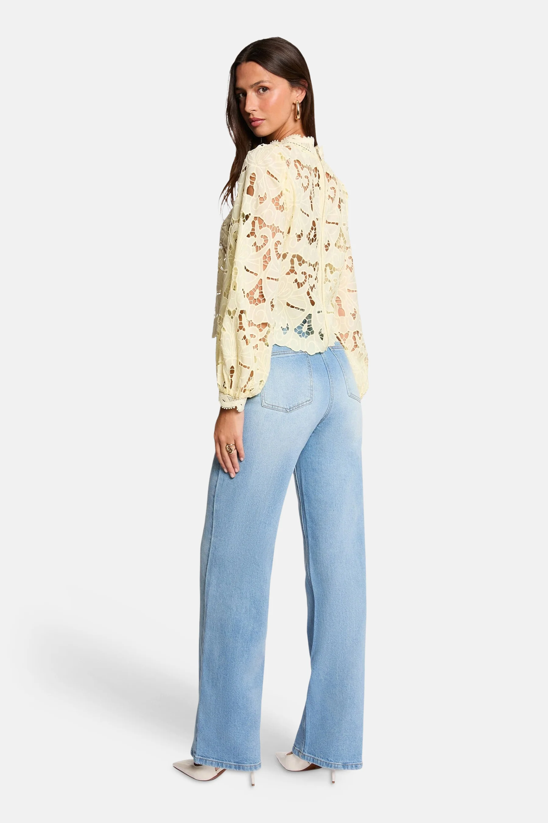 Blouse met lange mouwen - geel - Image 5