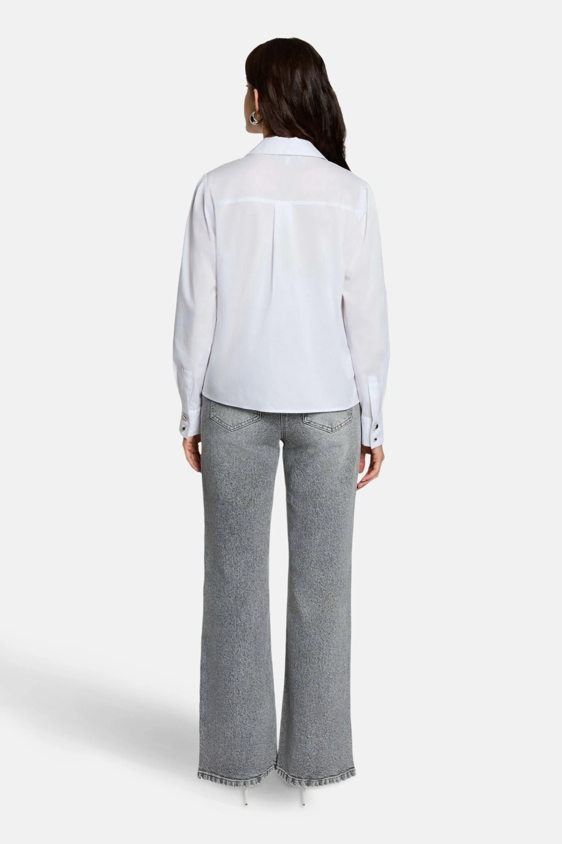 Jeans wide mid grey denim - Morgan De Toi - Image 3