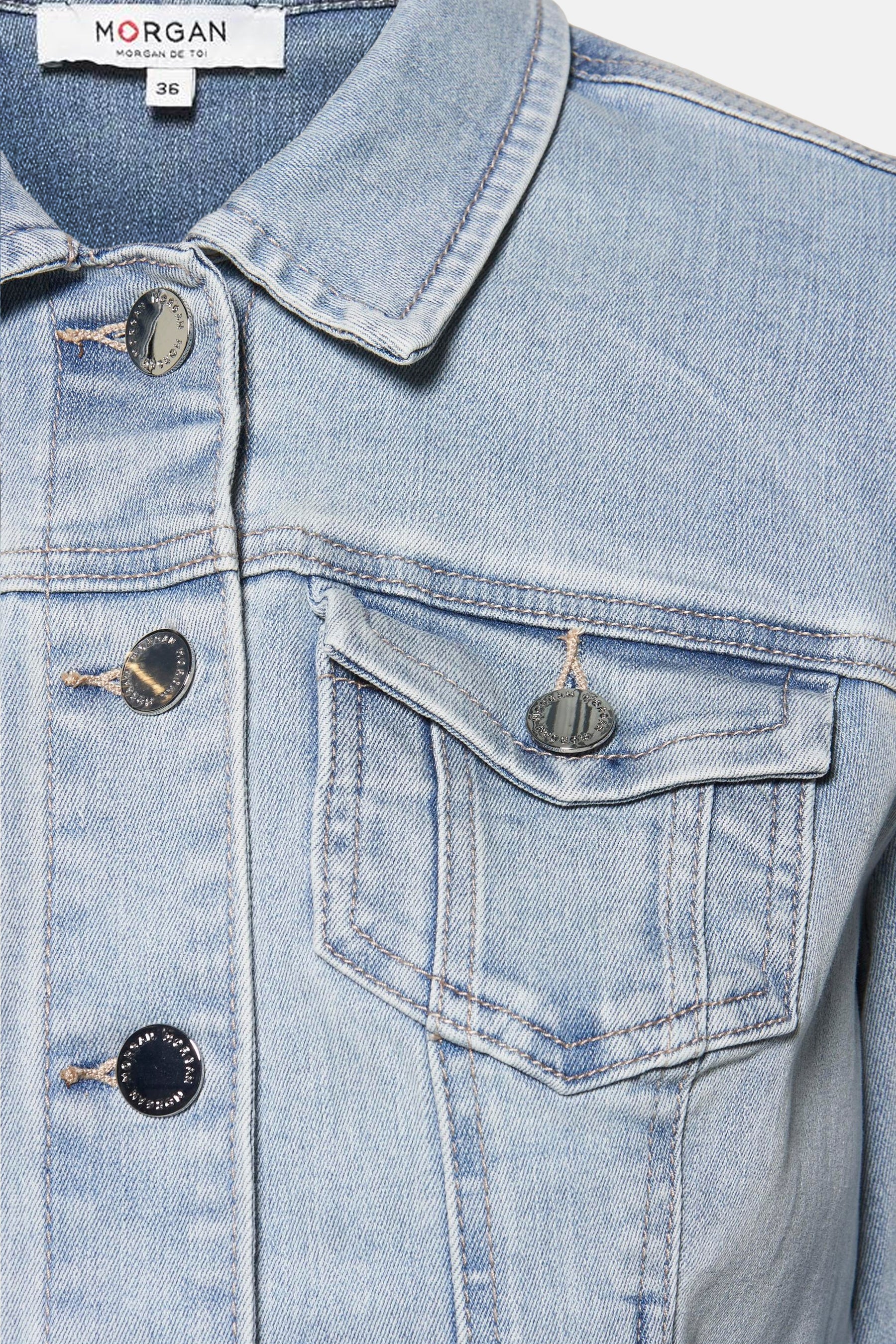 Jeansjas light blue denim - Morgan De Toi - Image 5