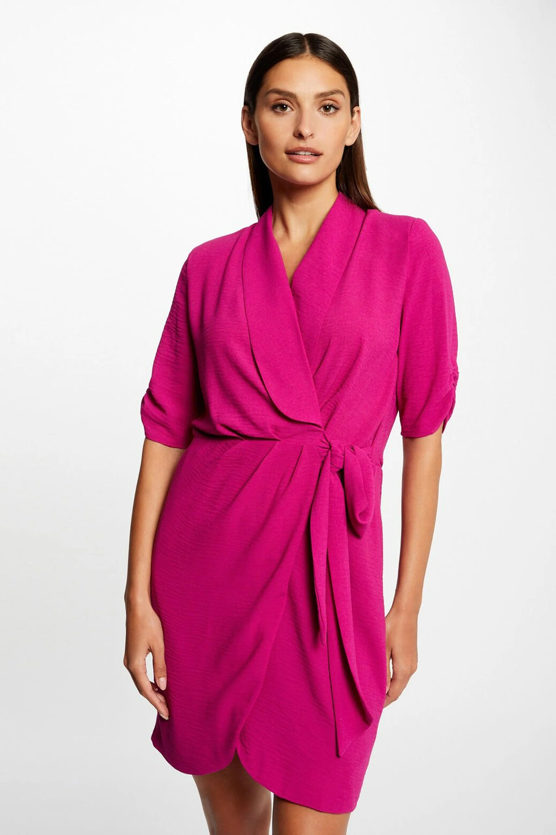 Kleedje met korte mouwen - roze