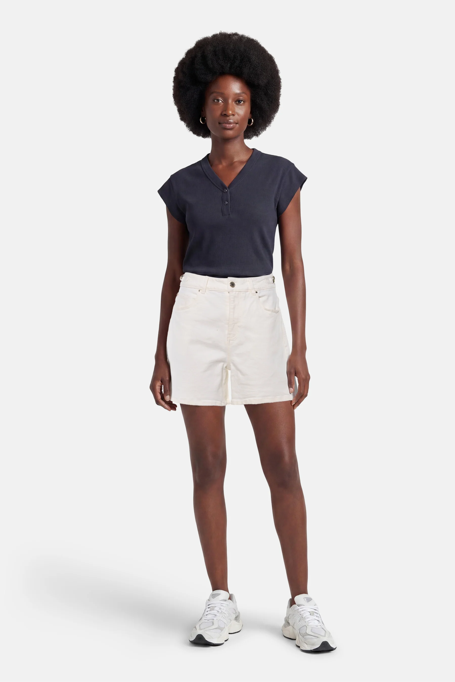 Short - white denim - Image 2