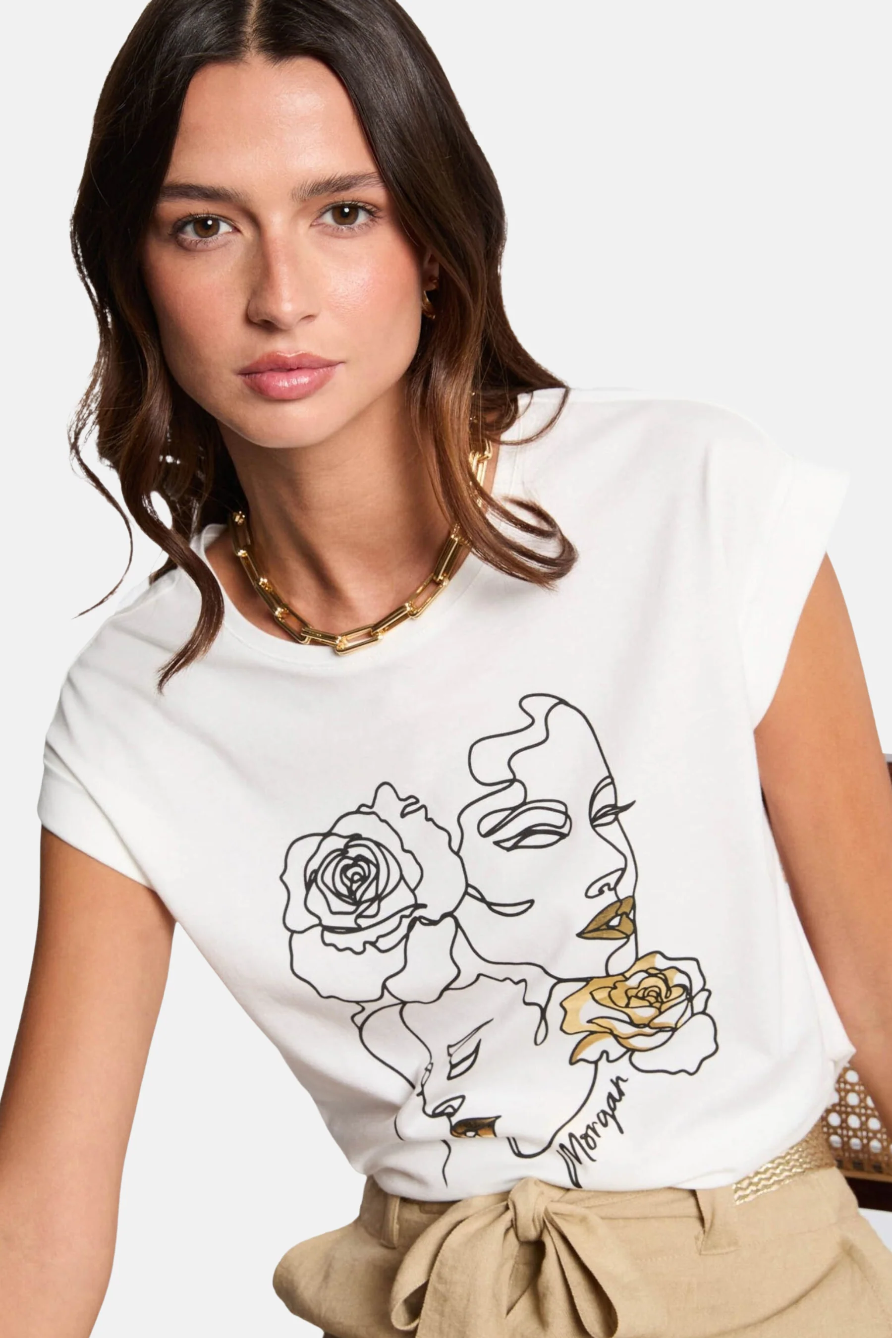 T-shirt met korte mouwen - wit