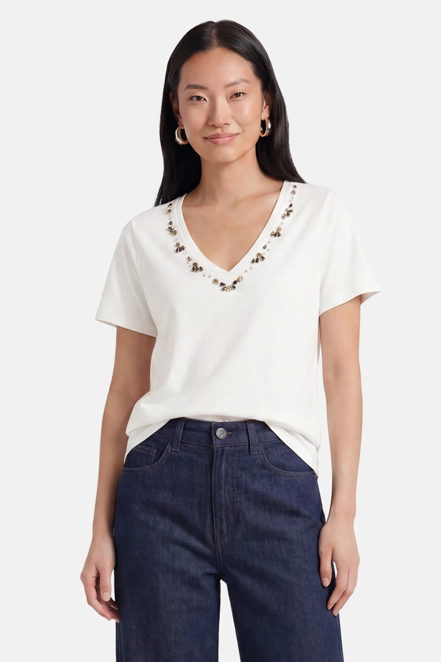 T-shirt met korte mouwen - wit