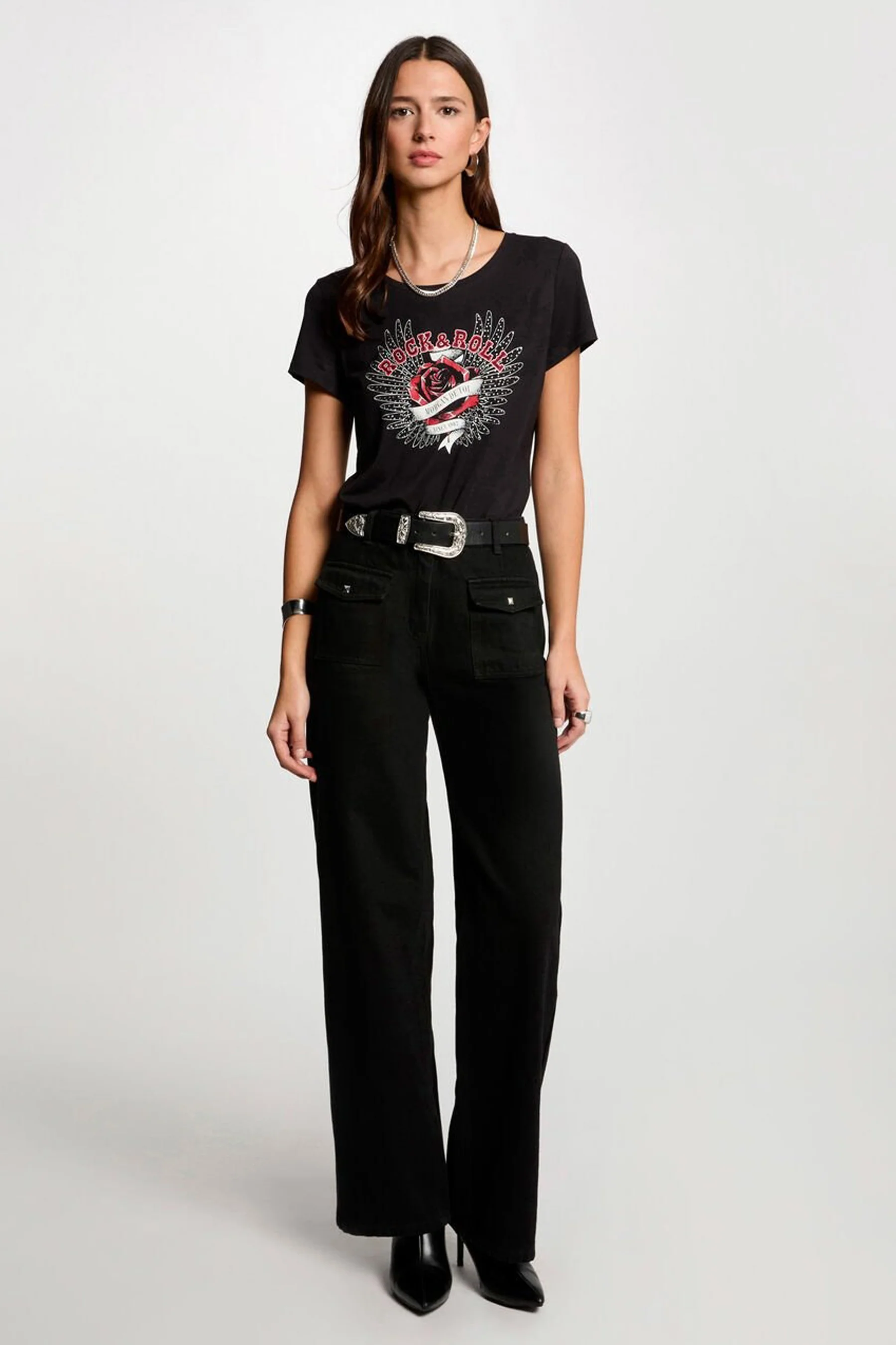 T-shirt met korte mouwen - zwart