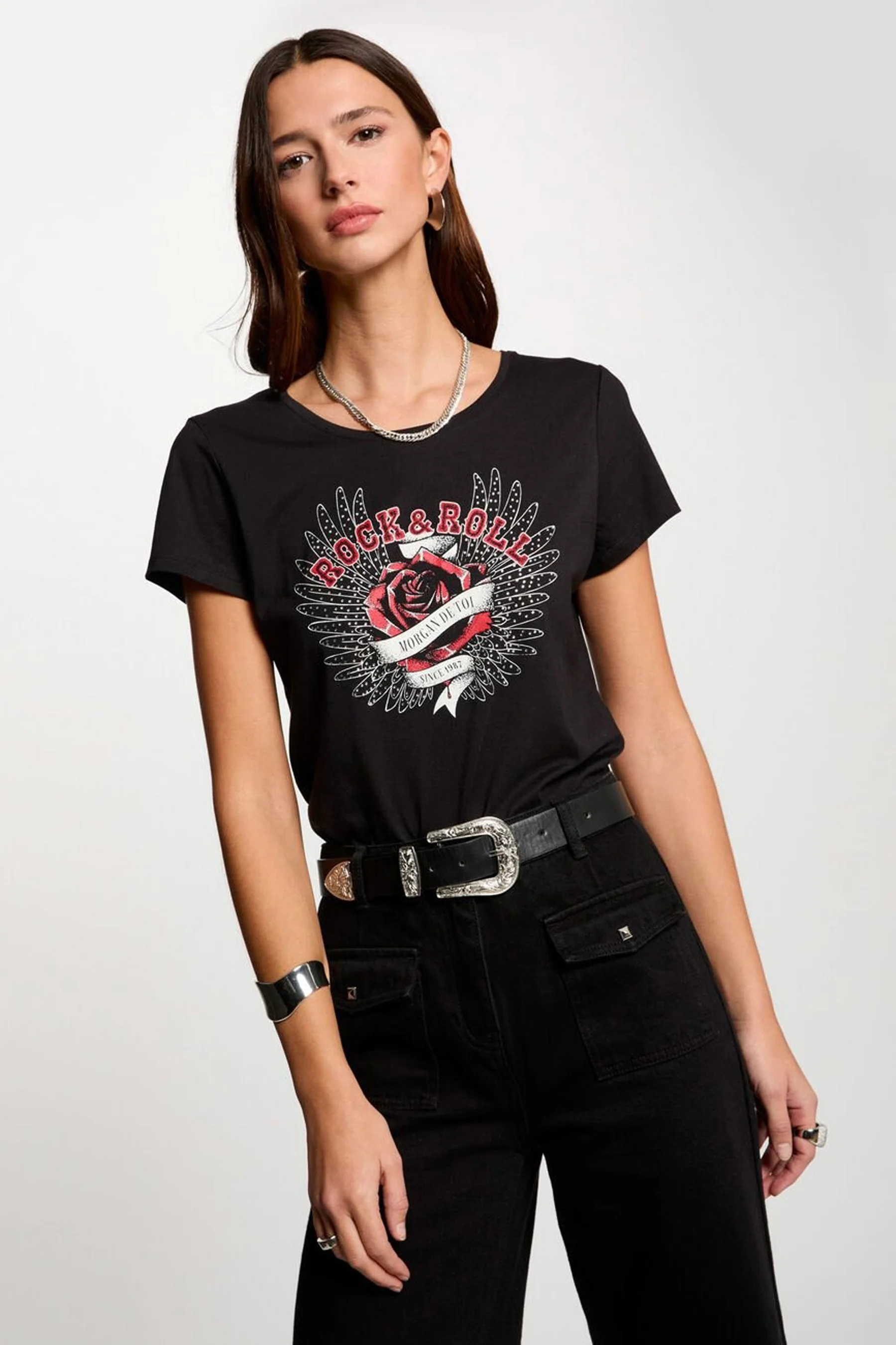 T-shirt met korte mouwen - zwart - Image 7