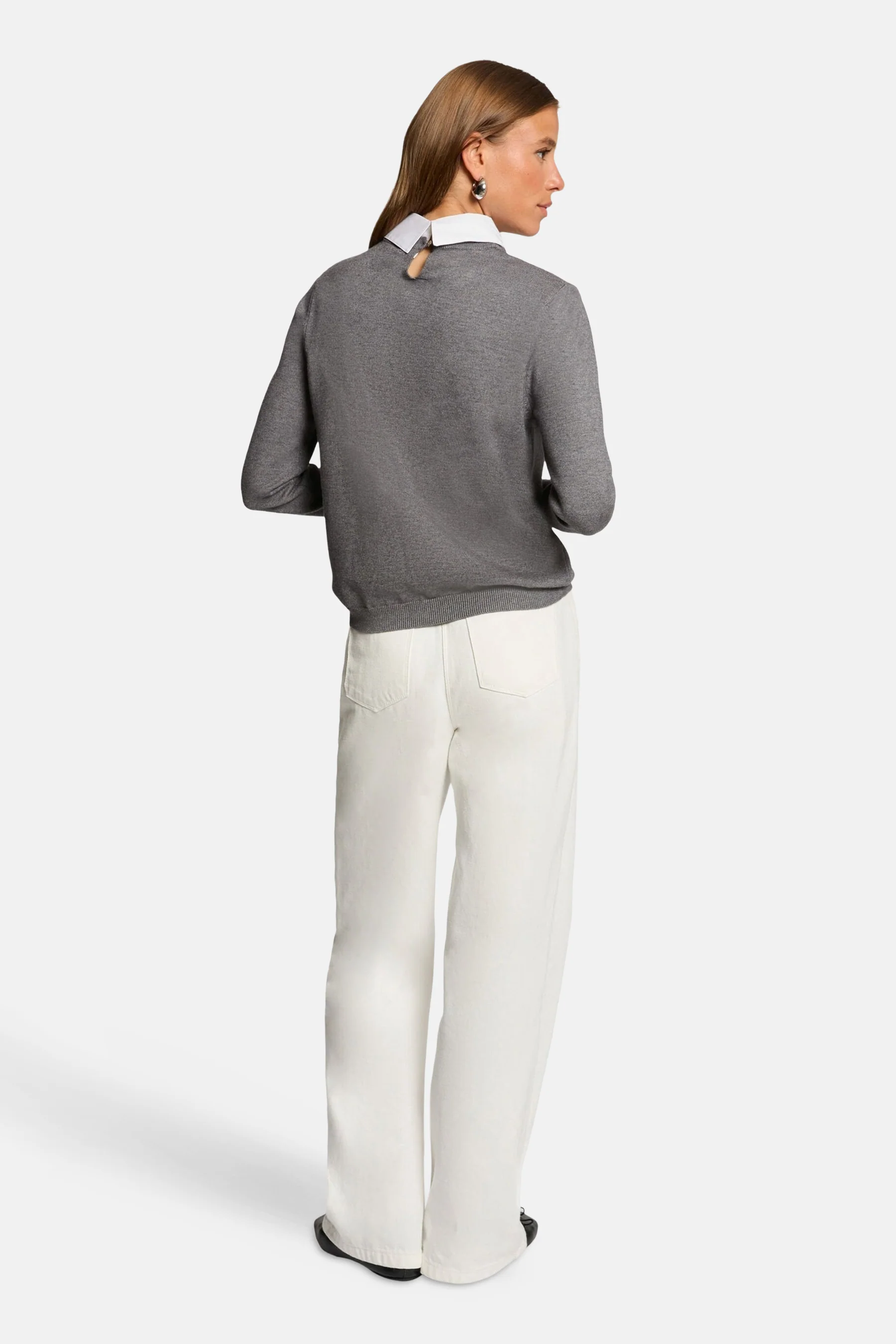 Pull met rolkraag - grijs - Image 3