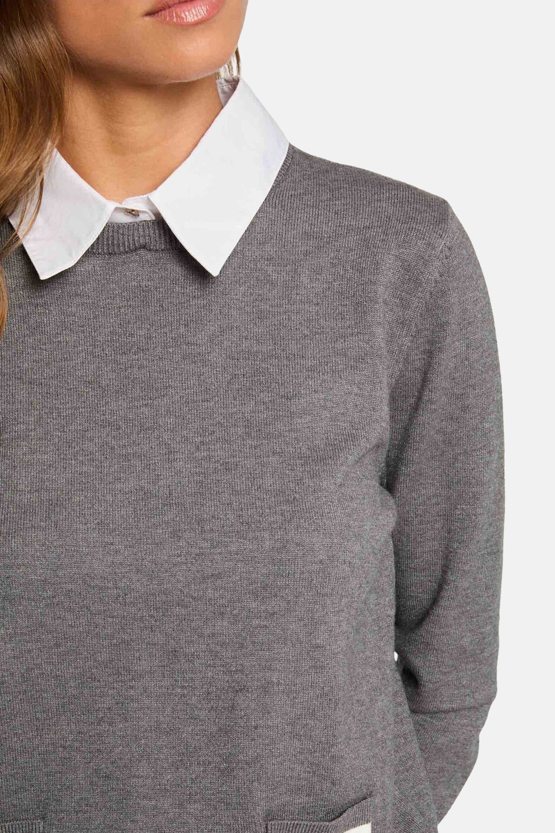 Pull met rolkraag - grijs - Image 4