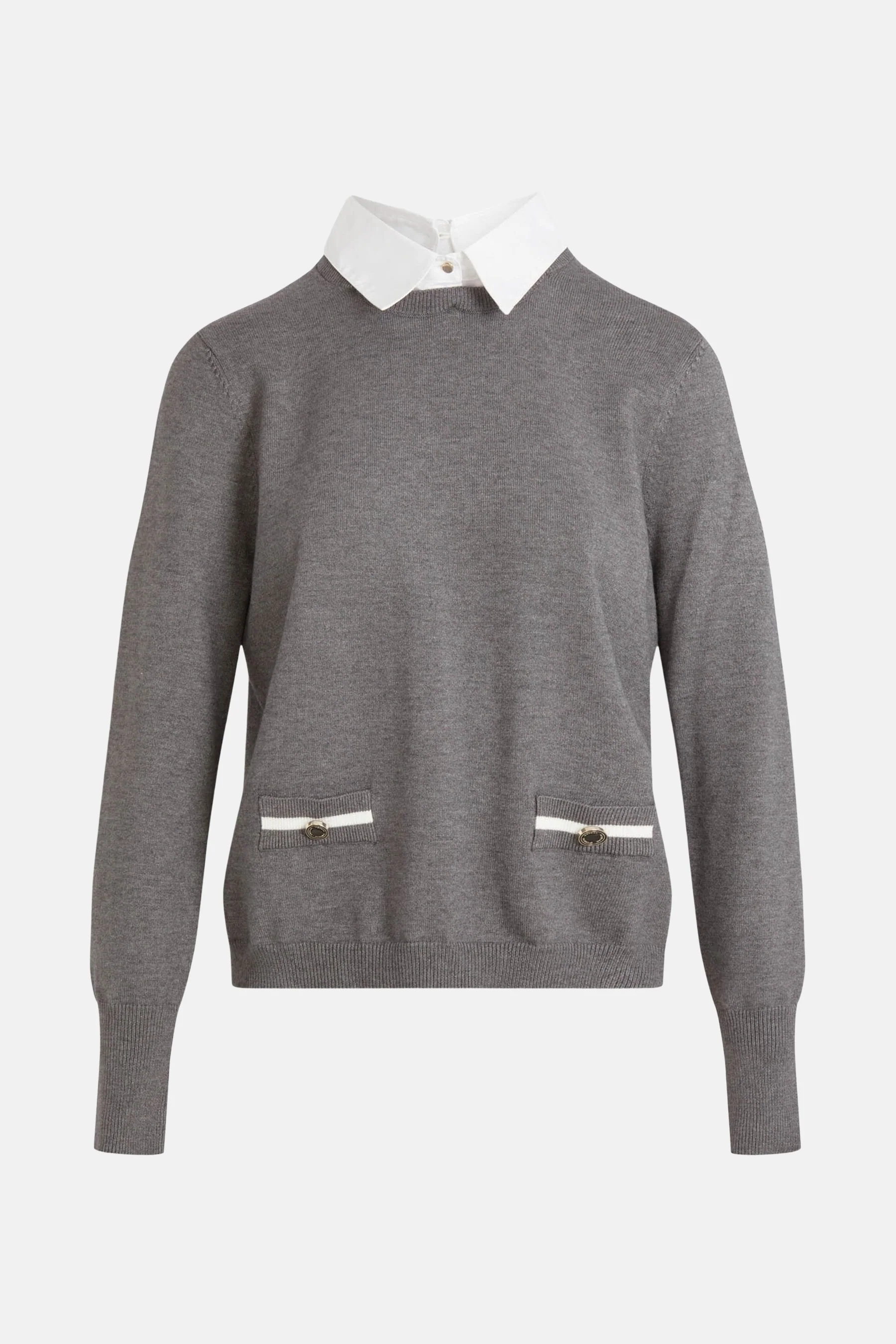 Pull met rolkraag - grijs - Image 5