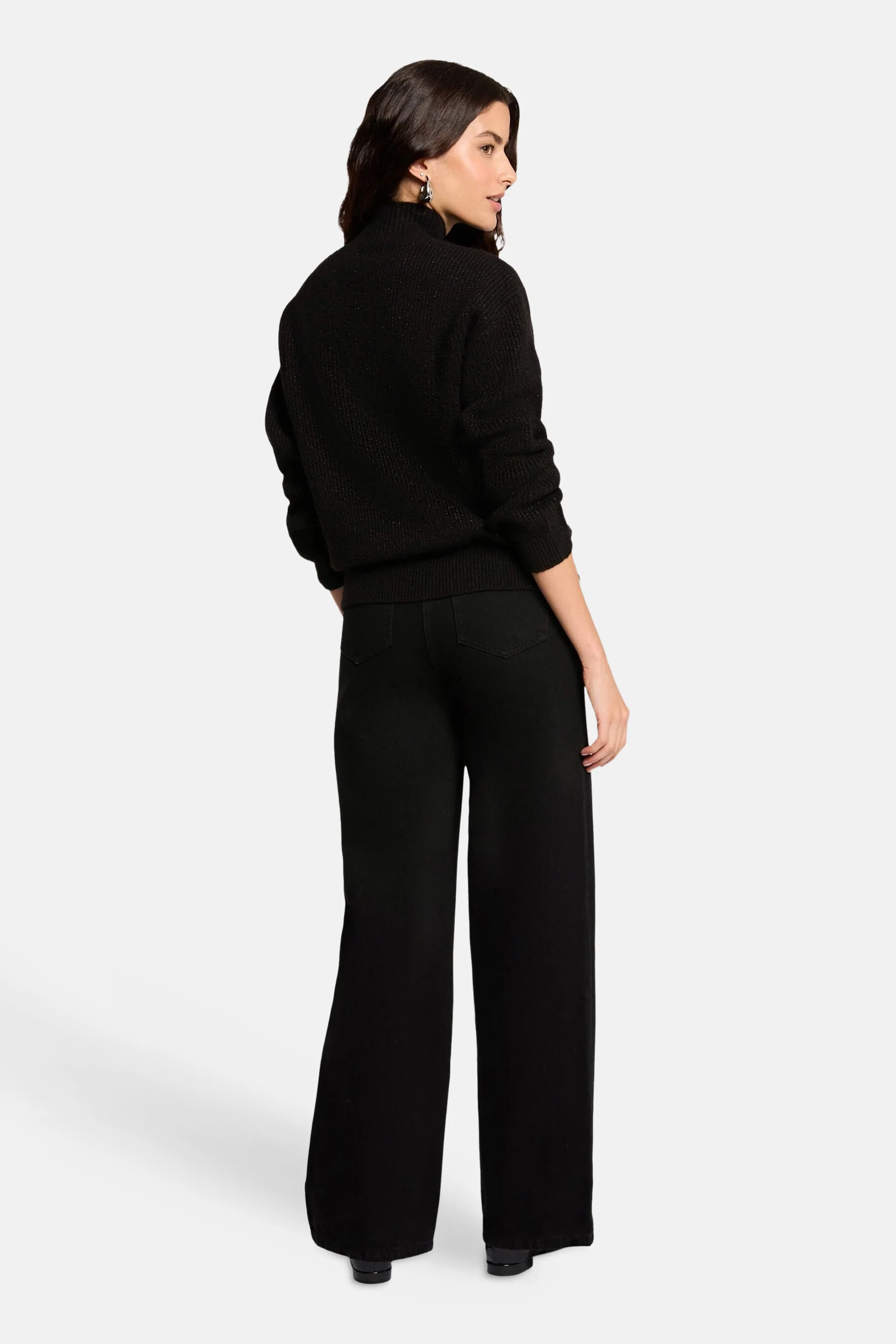 Pull met rolkraag - zwart - Image 3