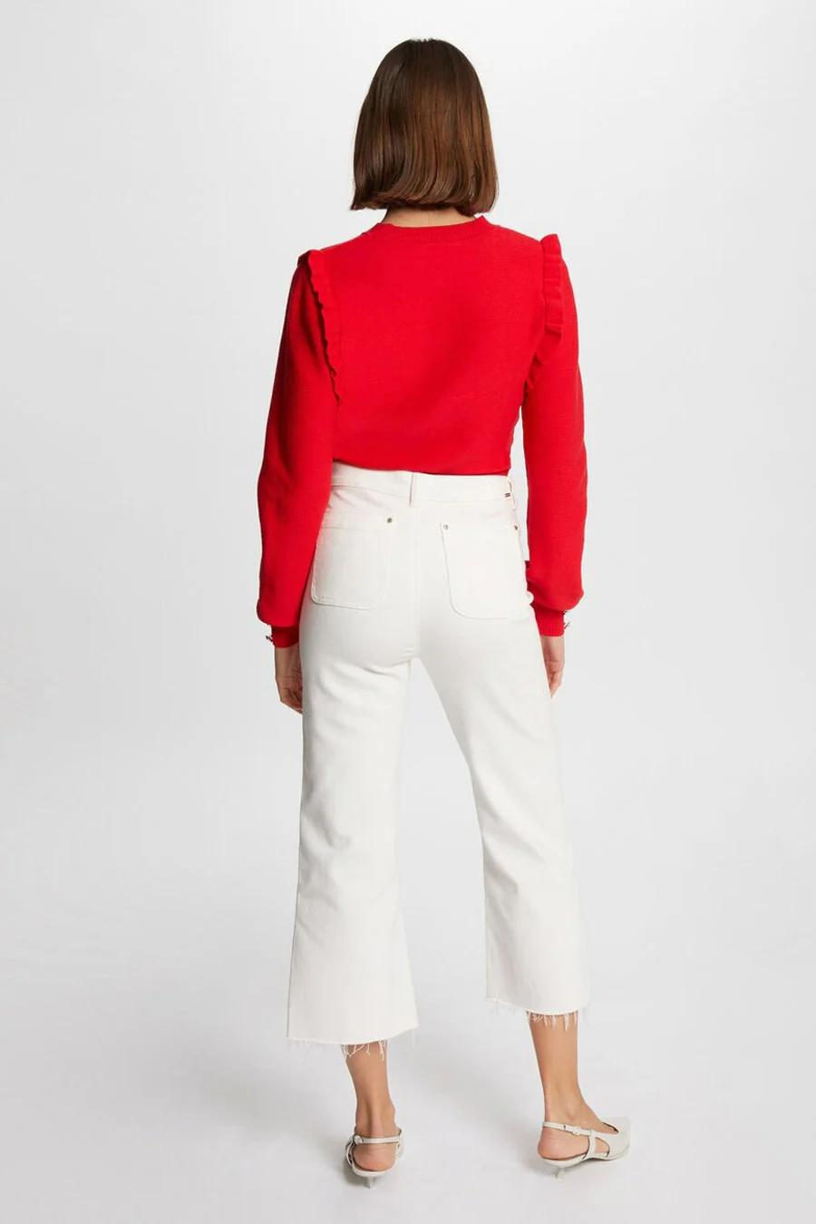 Pull met ronde hals - rood - Image 3