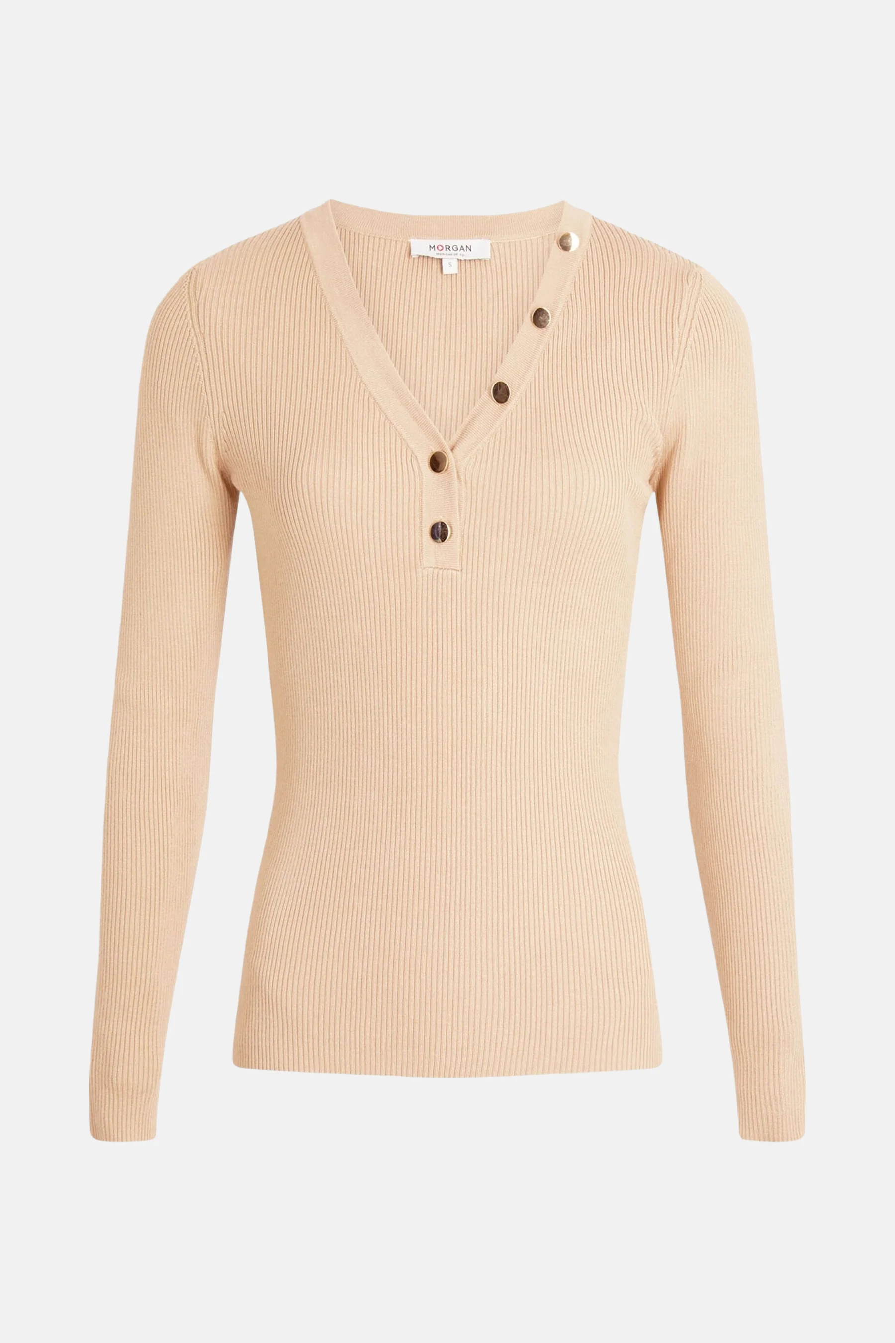 T-shirt met lange mouwen - beige - Image 5