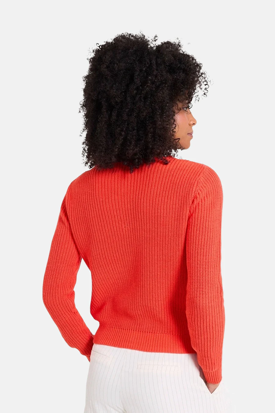 Pull met ronde hals - Oranje - Image 4