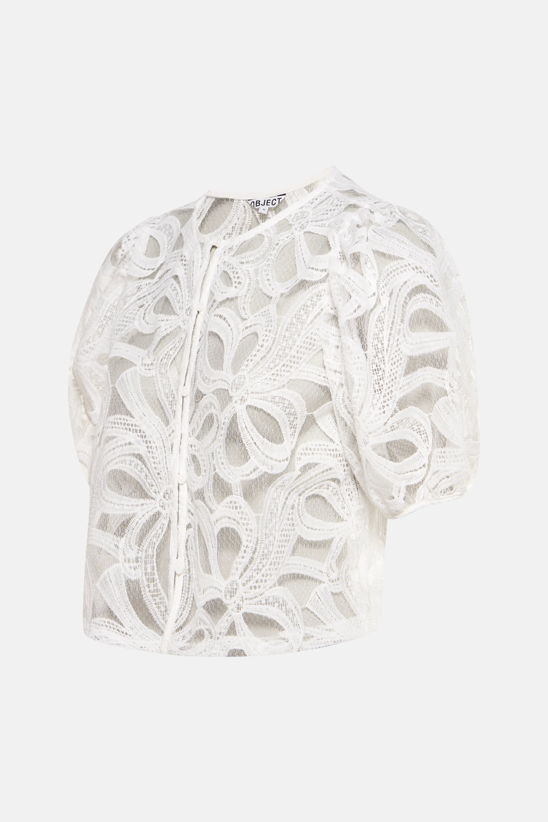 Blouse met korte mouwen - wit - Image 2