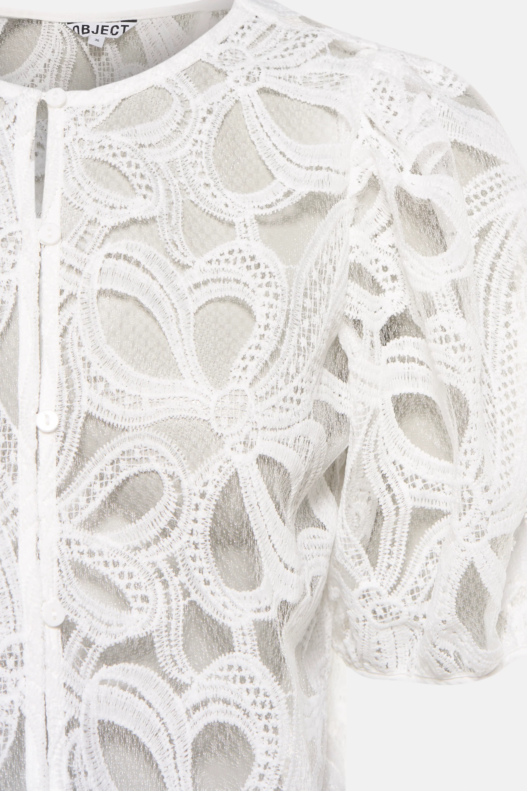 Blouse met korte mouwen - wit - Image 4