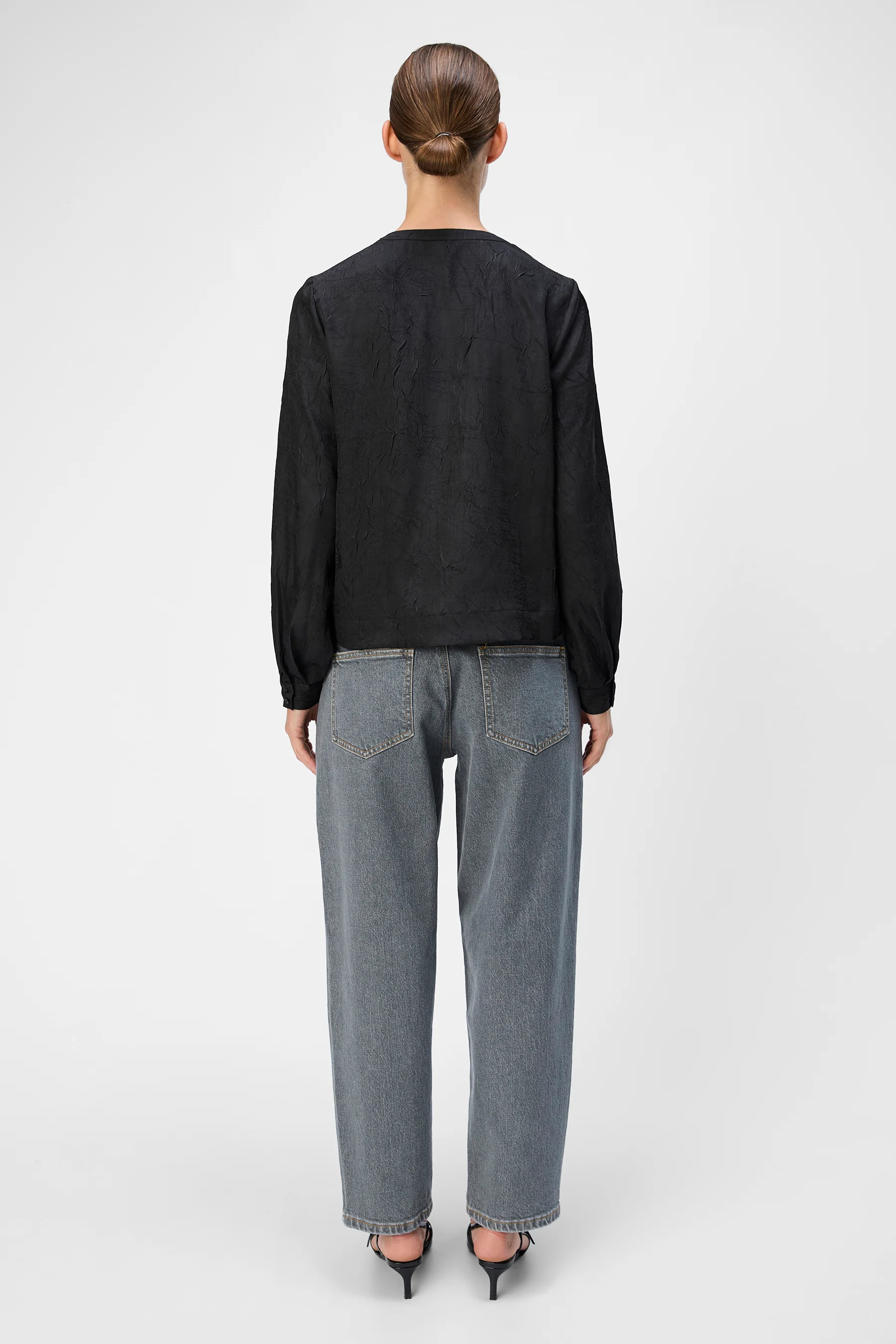 Blouse met lange mouwen - zwart - Image 4