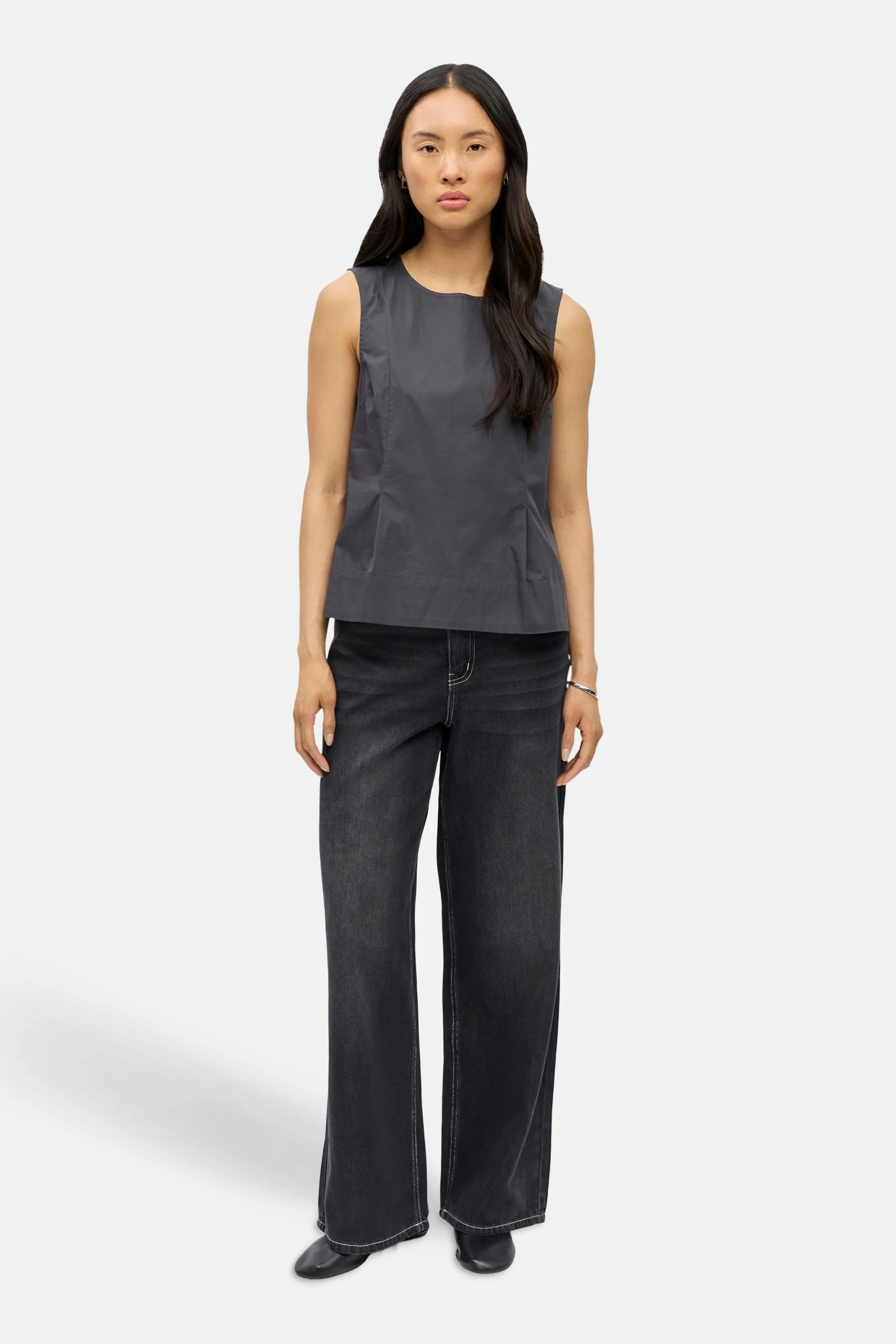 Blouse zonder mouwen - grijs - Image 2