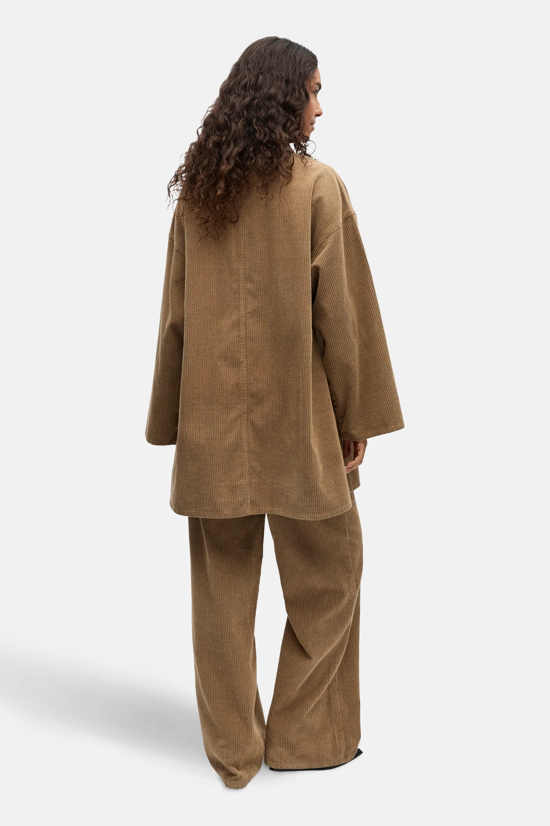 Kleedje met lange mouwen - beige - Image 3
