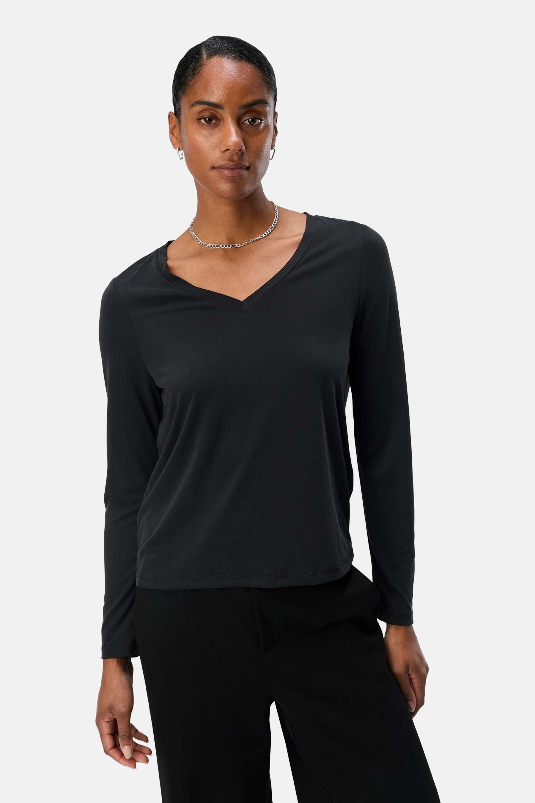 T-shirt met lange mouwen - zwart
