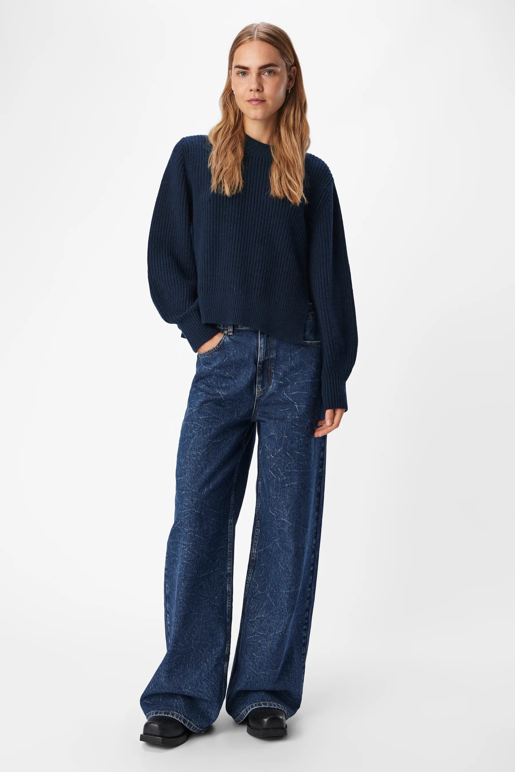 Pull met ronde hals - blauw - Image 2