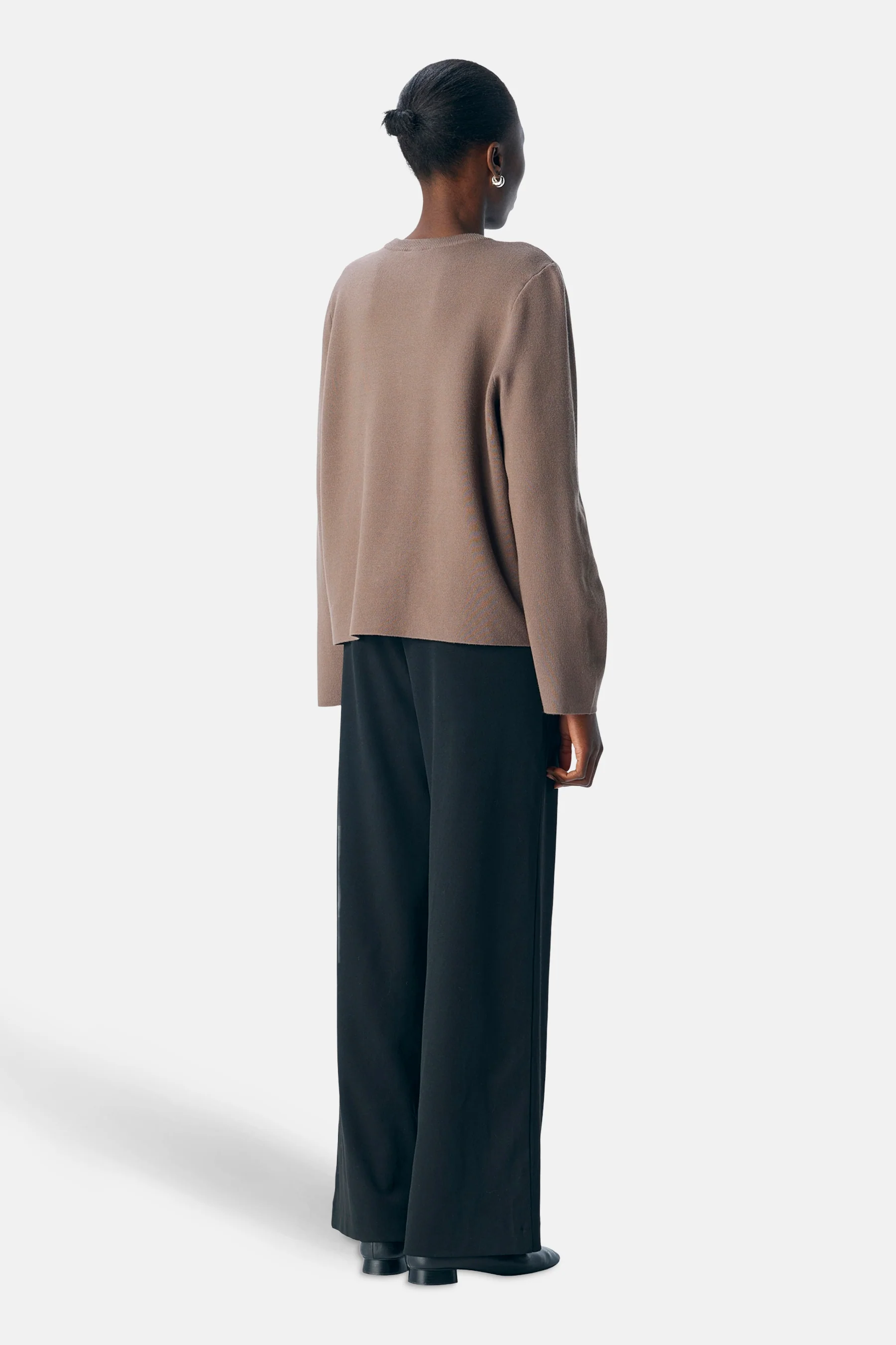 Pull met ronde hals - bruin - Image 3
