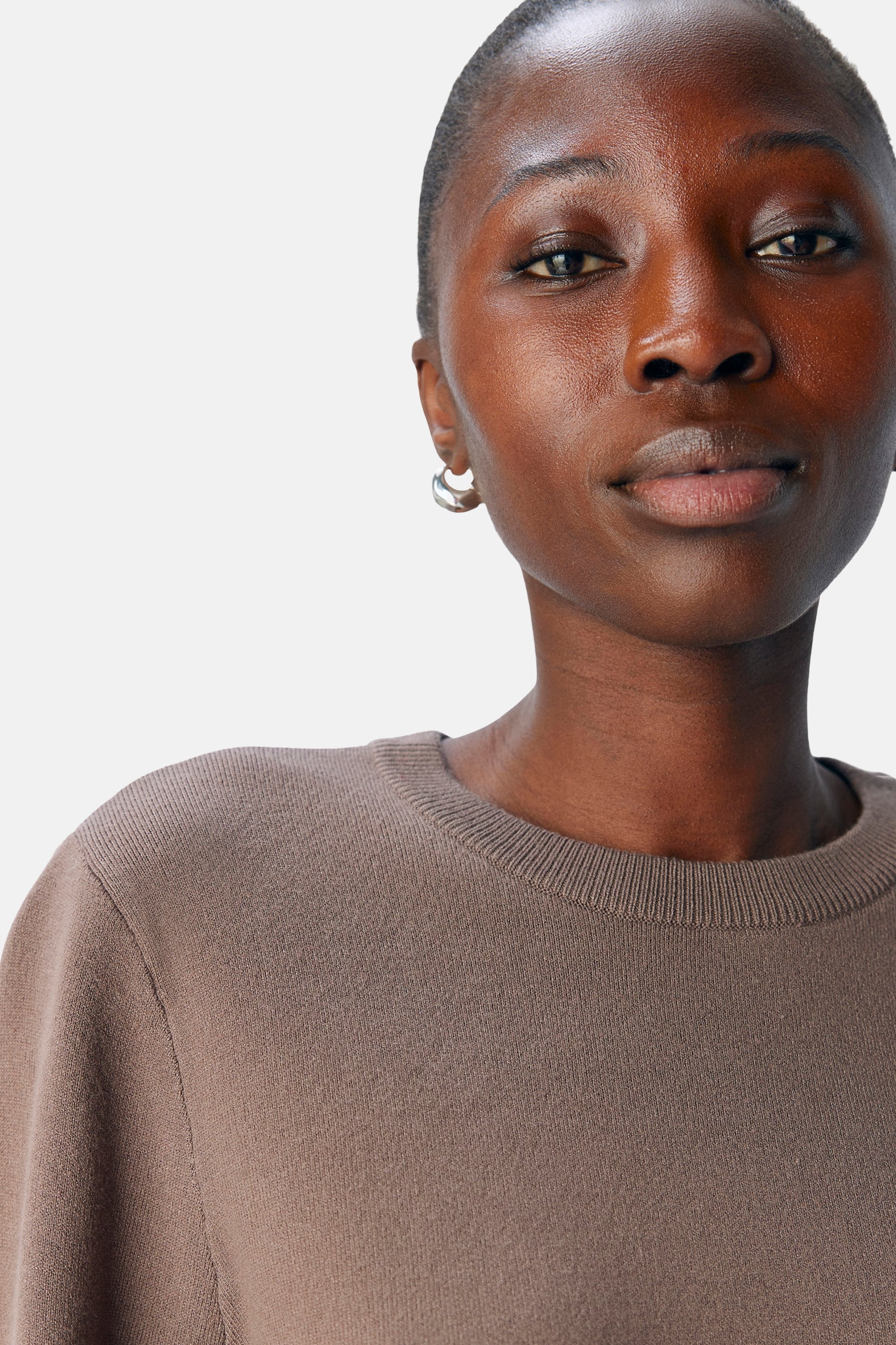 Pull met ronde hals - bruin - Image 4