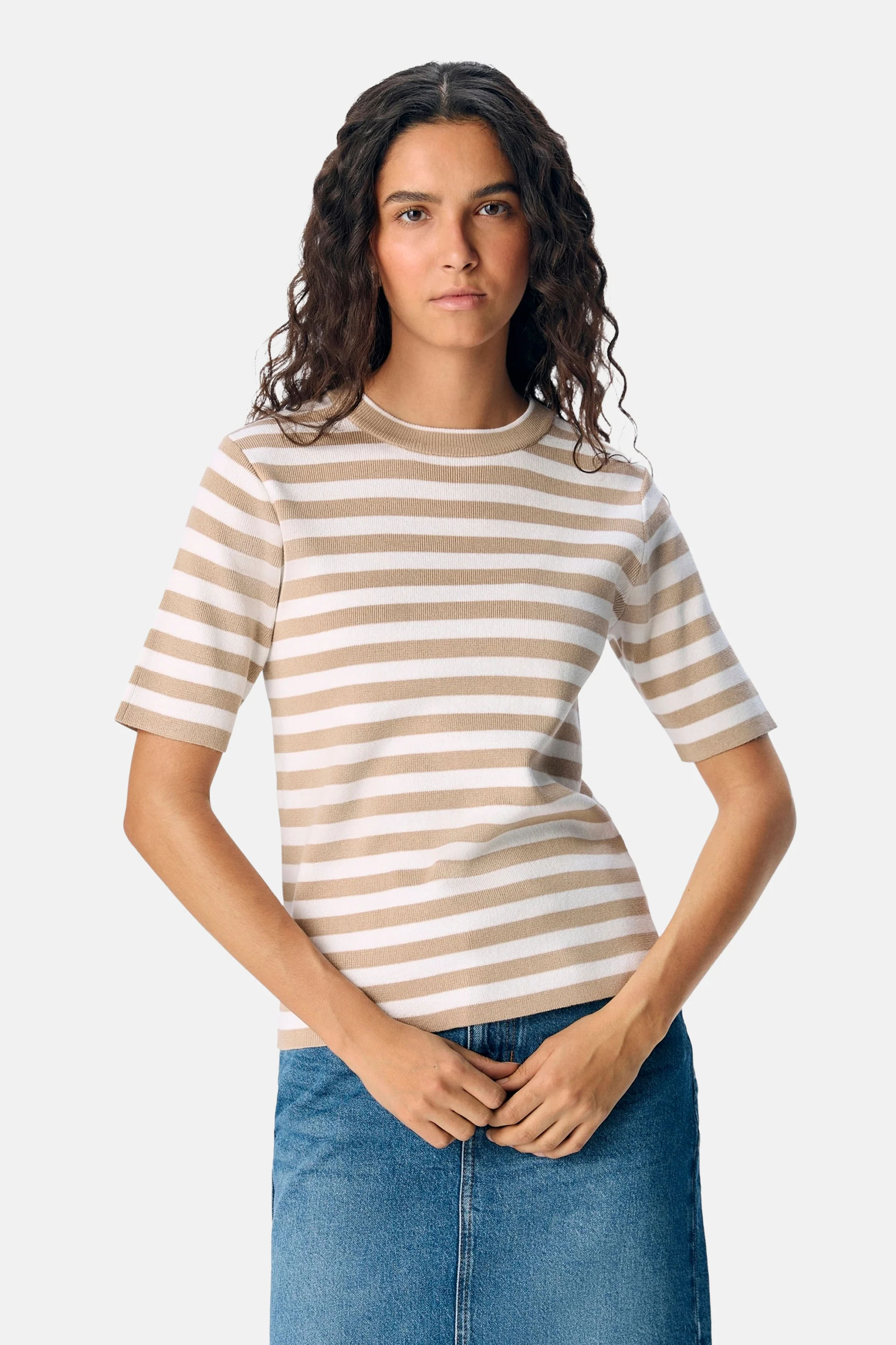T-shirt met korte mouwen - ecru