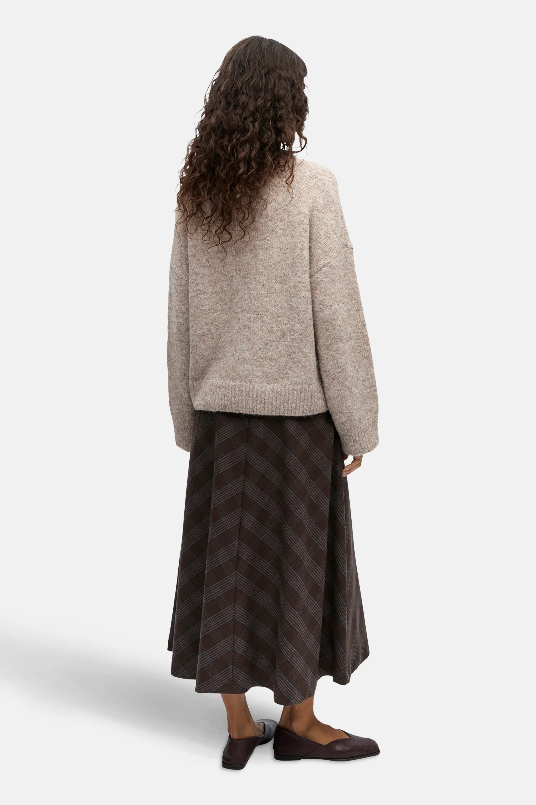 Pull met ronde hals - ecru - Image 3