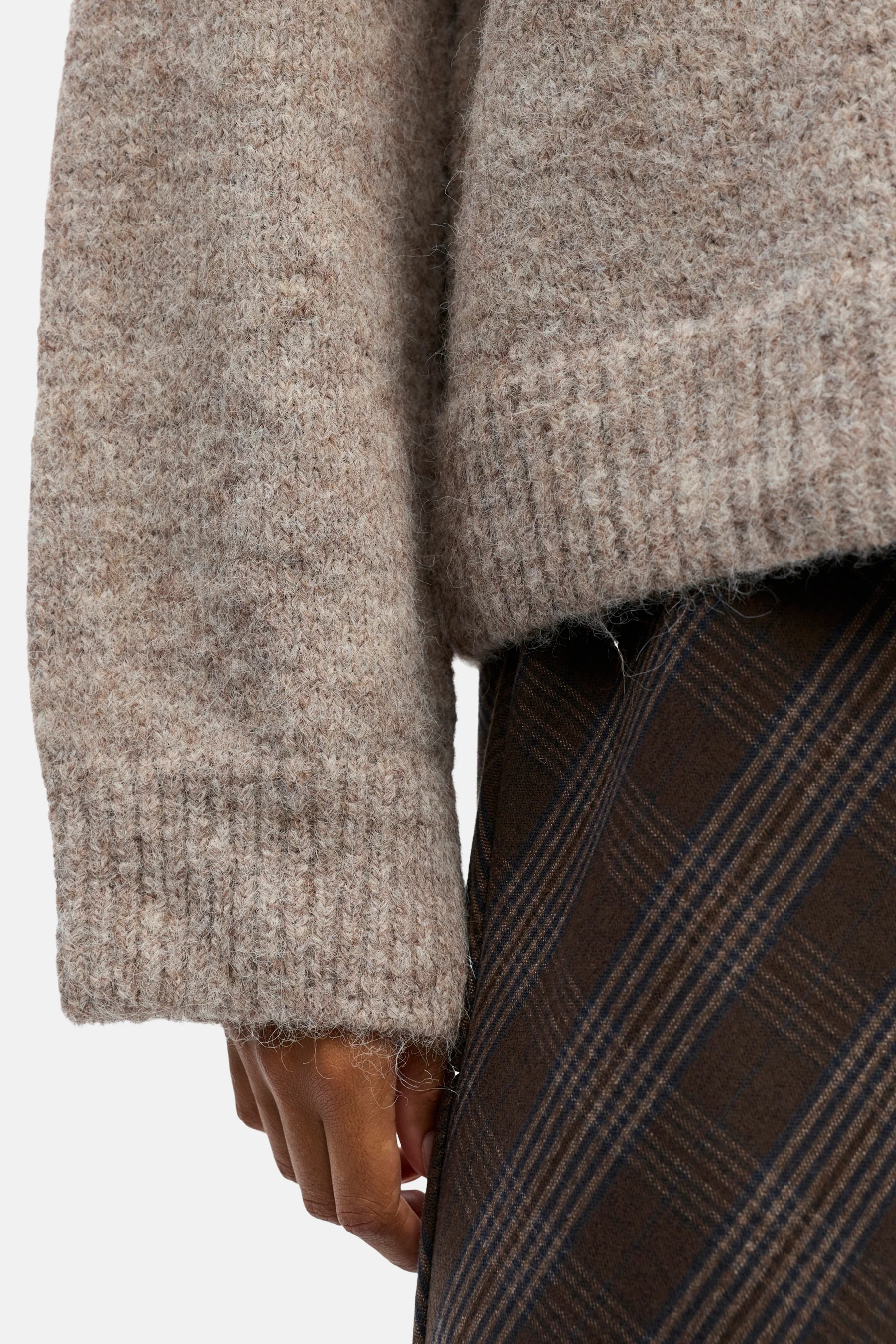 Pull met ronde hals - ecru - Image 4