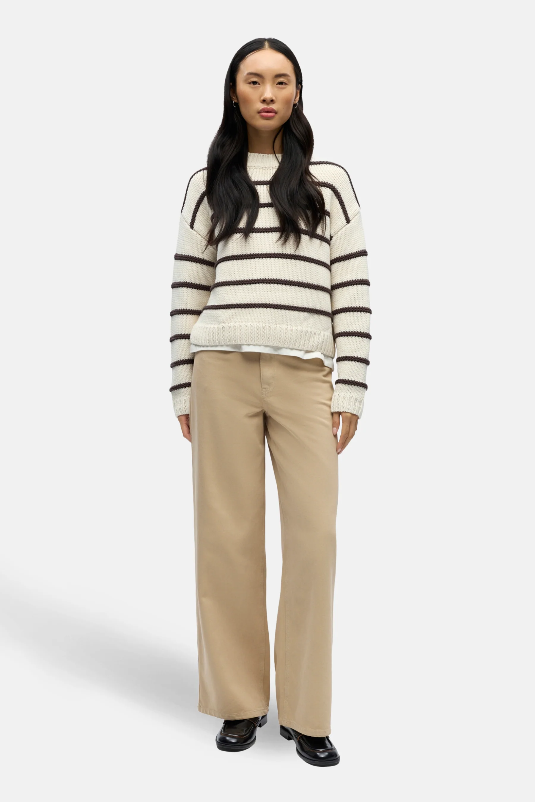 Pull met ronde hals - ecru - Image 2