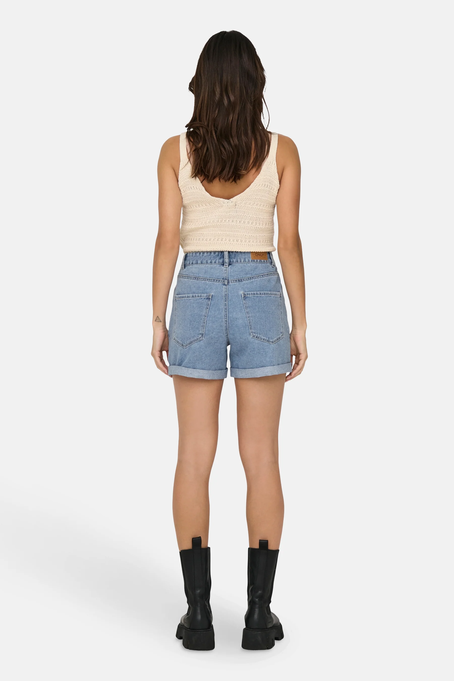 Short - light blue denim - Image 3