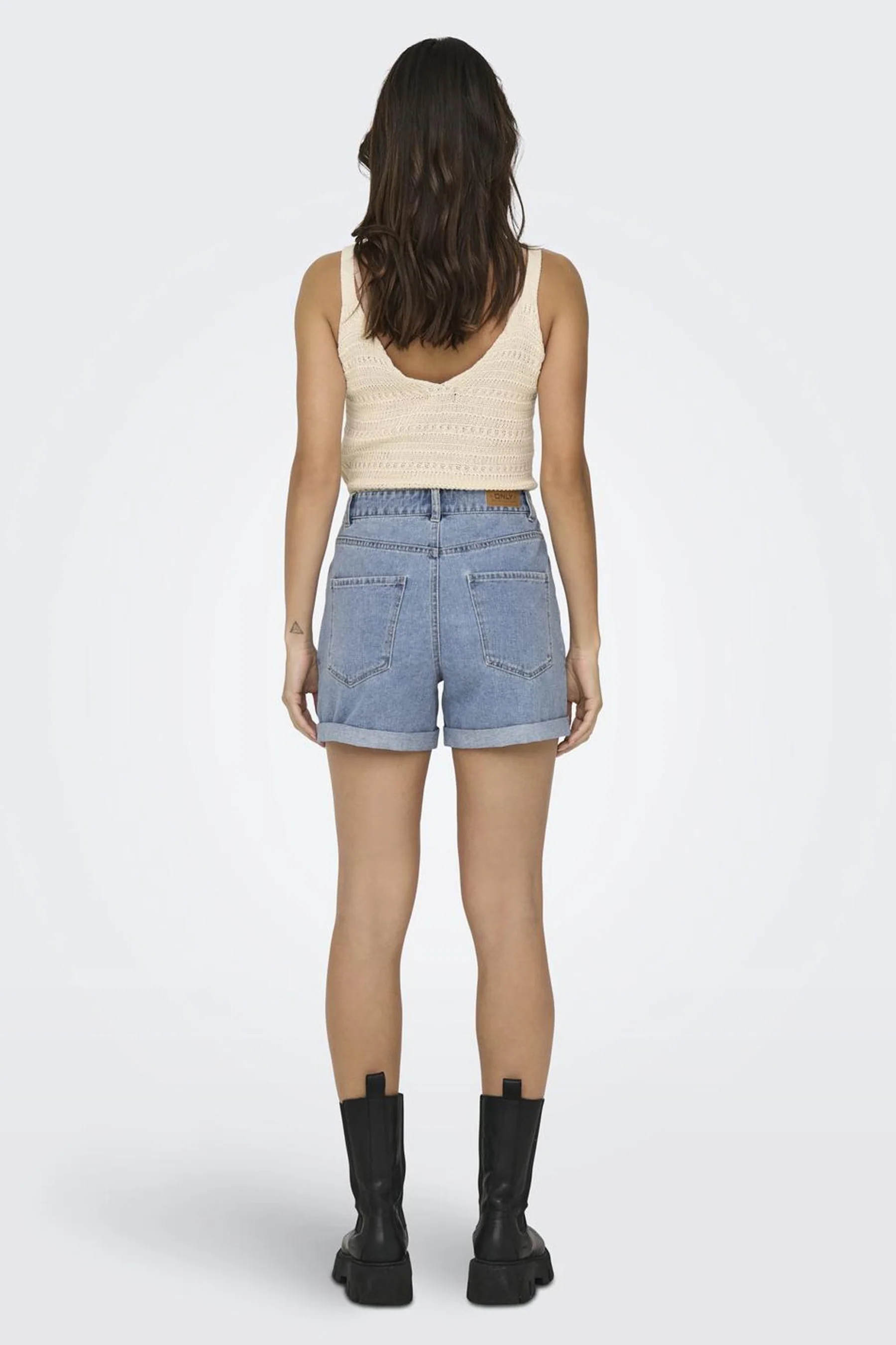 Short - light blue denim - Image 4