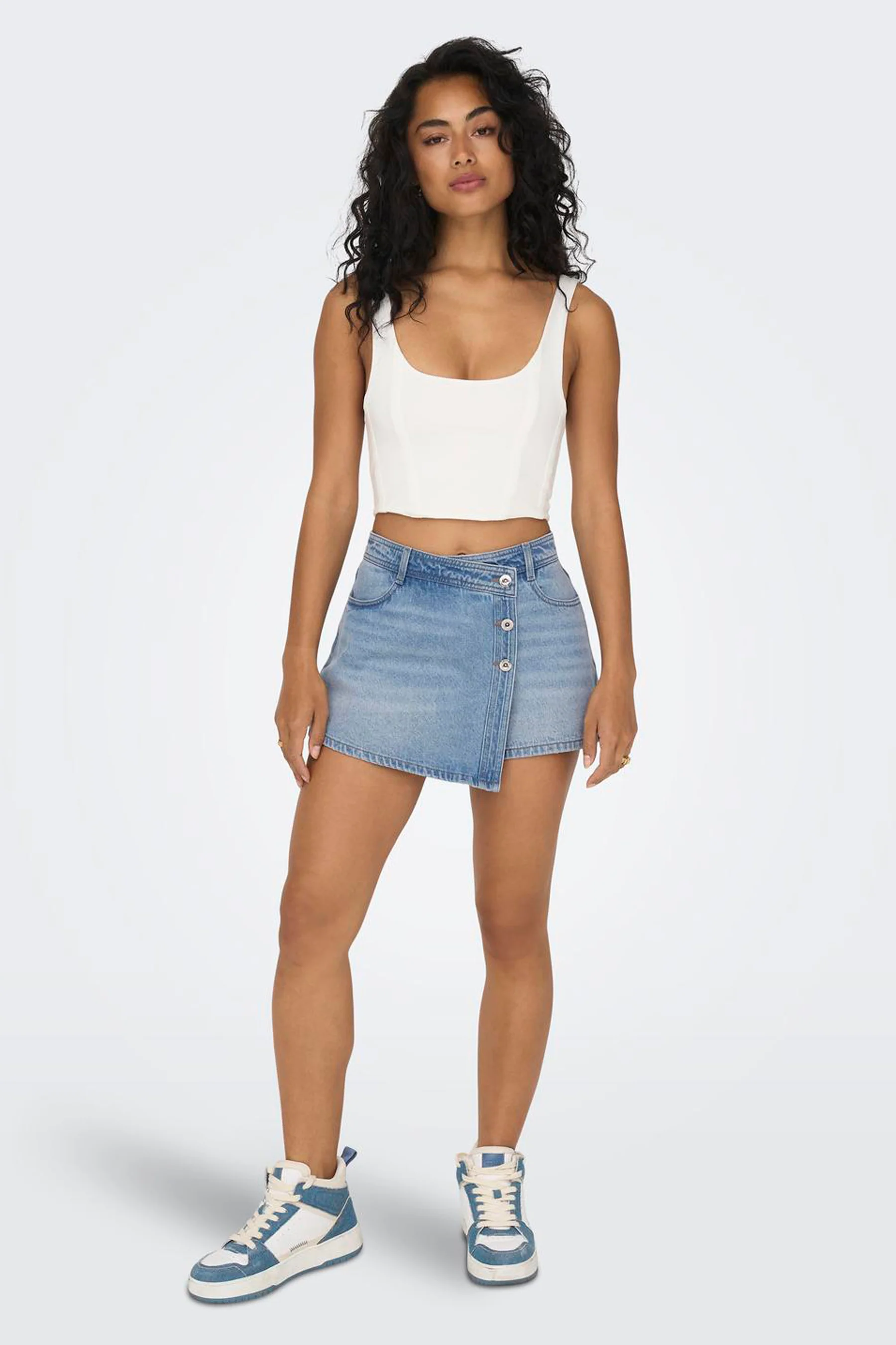 Short - light blue denim - Image 2