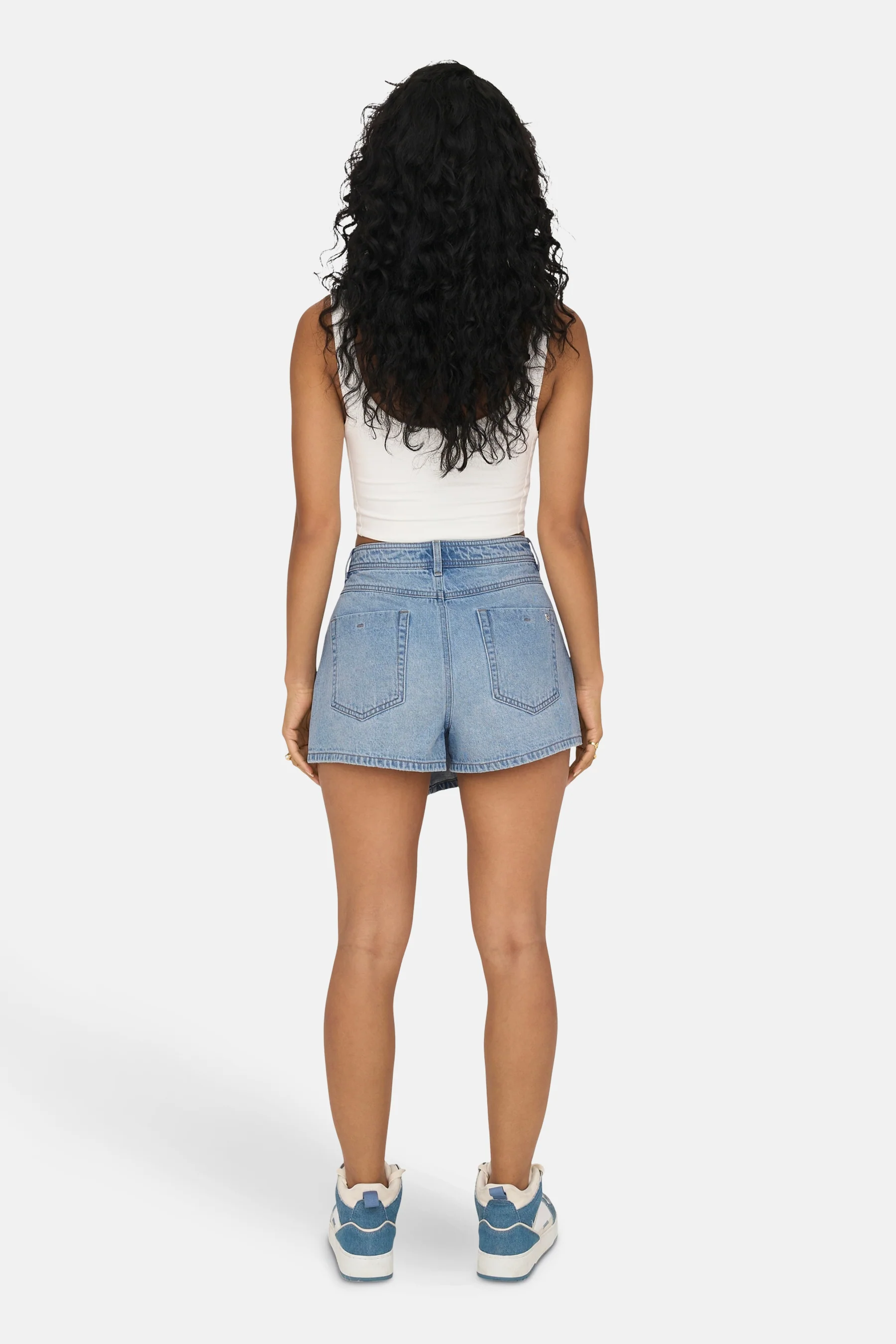Short - light blue denim - Image 3