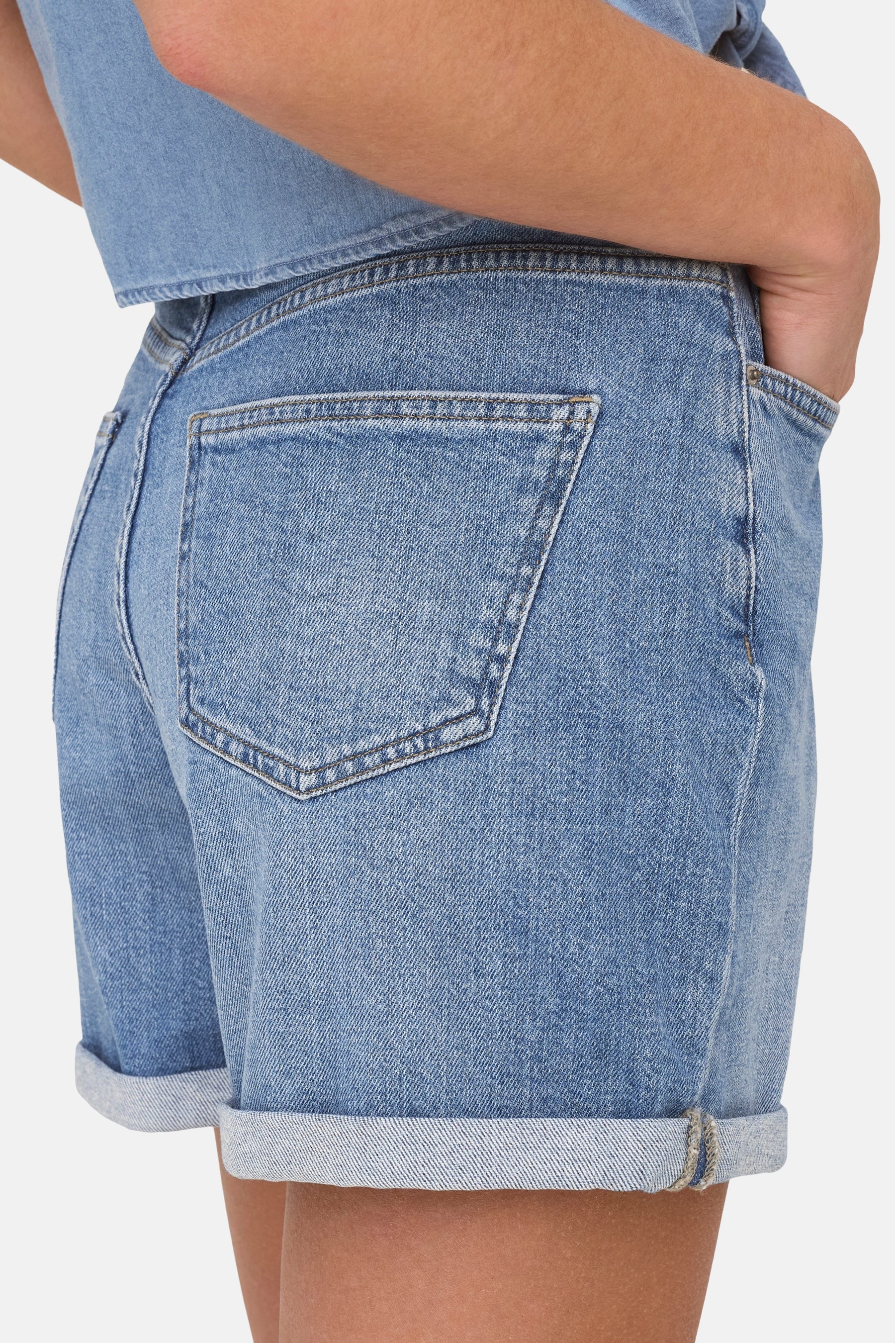 Short - light blue denim - Image 5