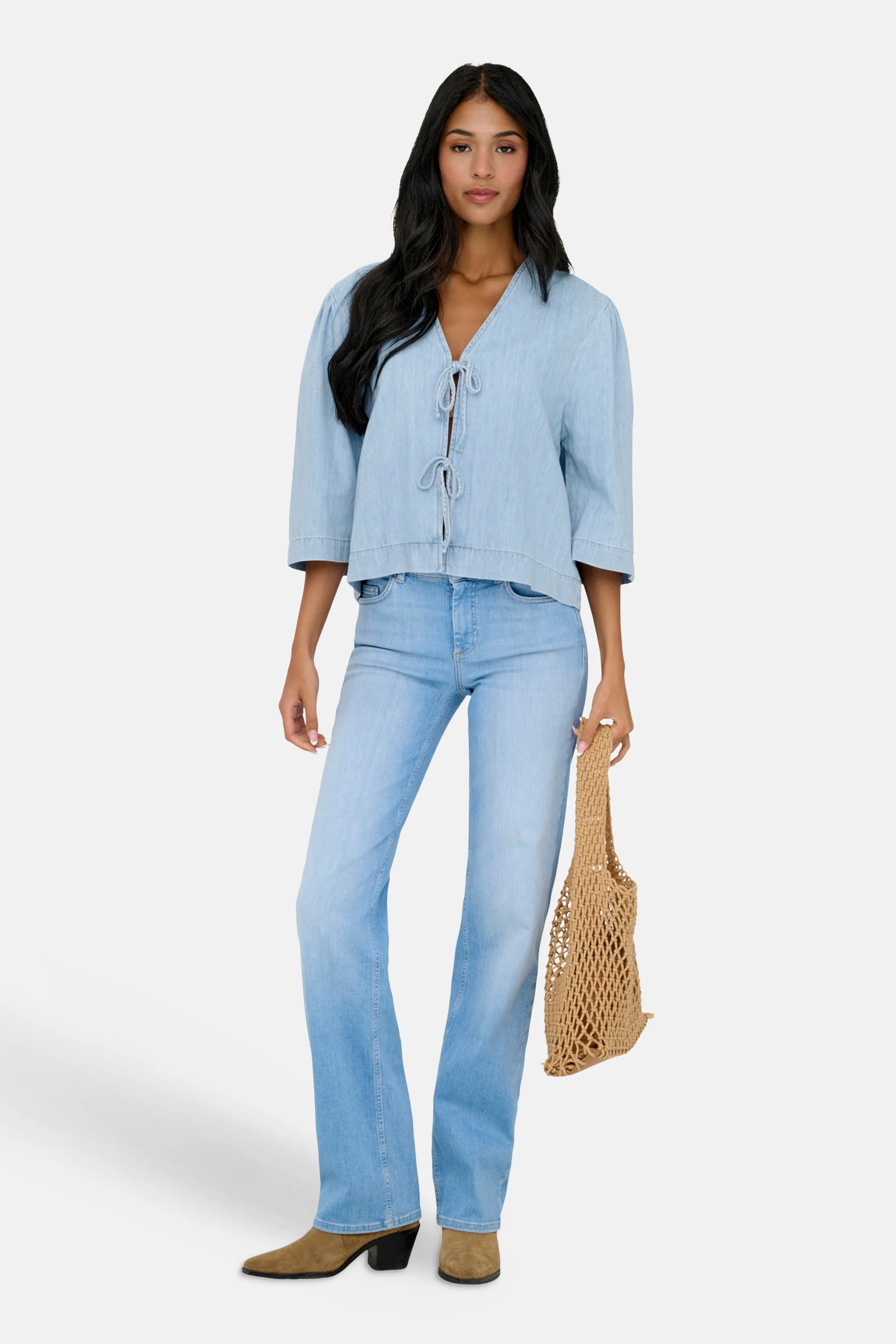 Blouse - light blue denim - Image 2