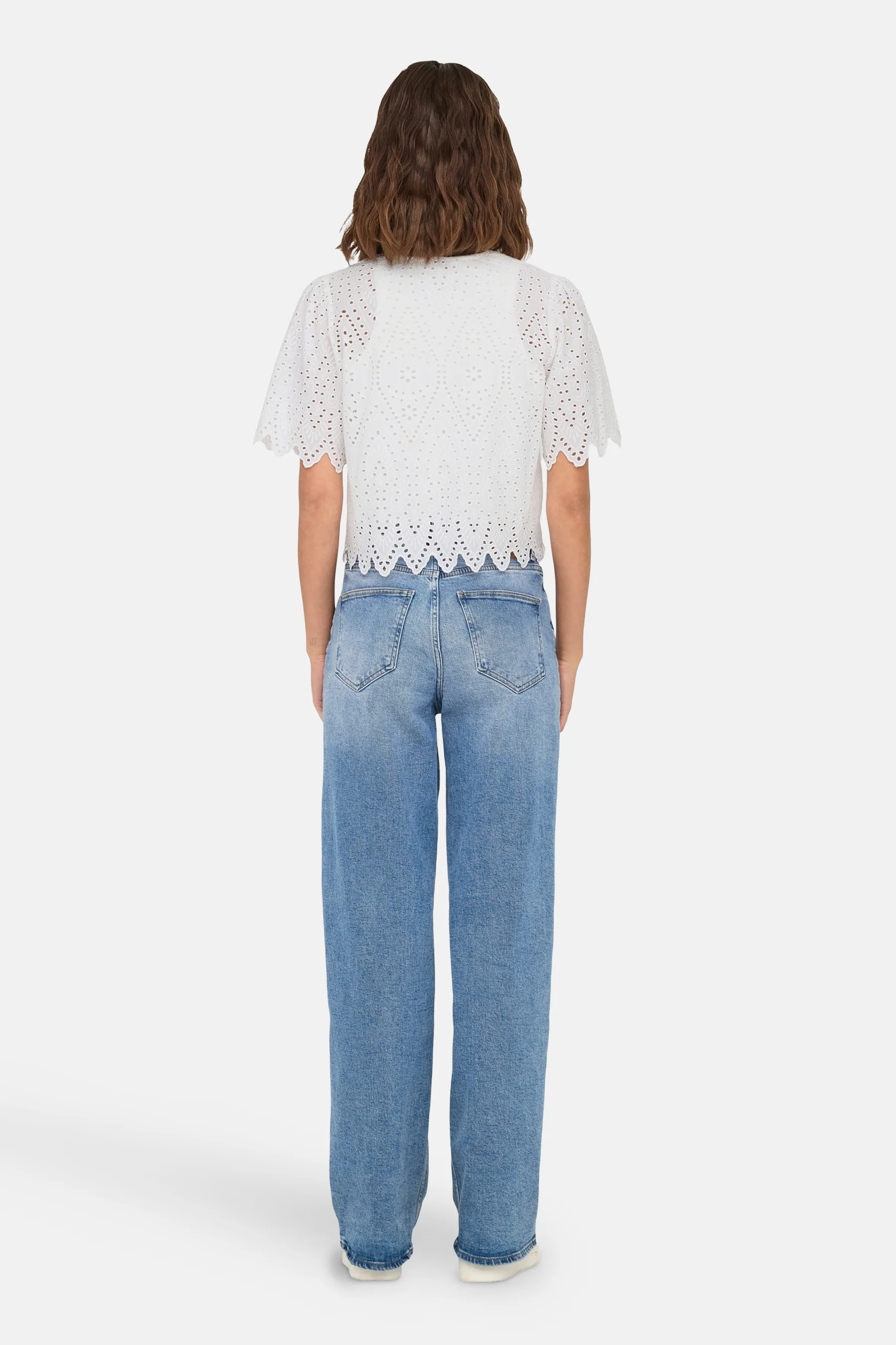 Blouse met korte mouwen - wit - Image 3