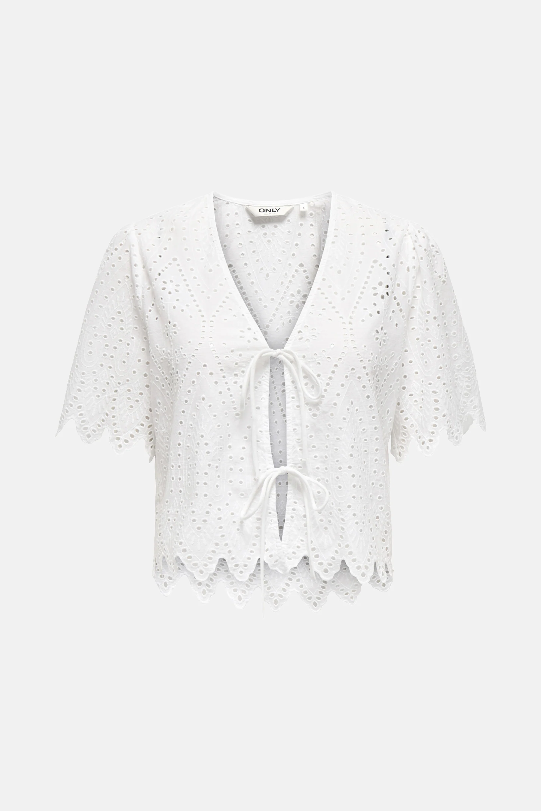 Blouse met korte mouwen - wit - Image 5