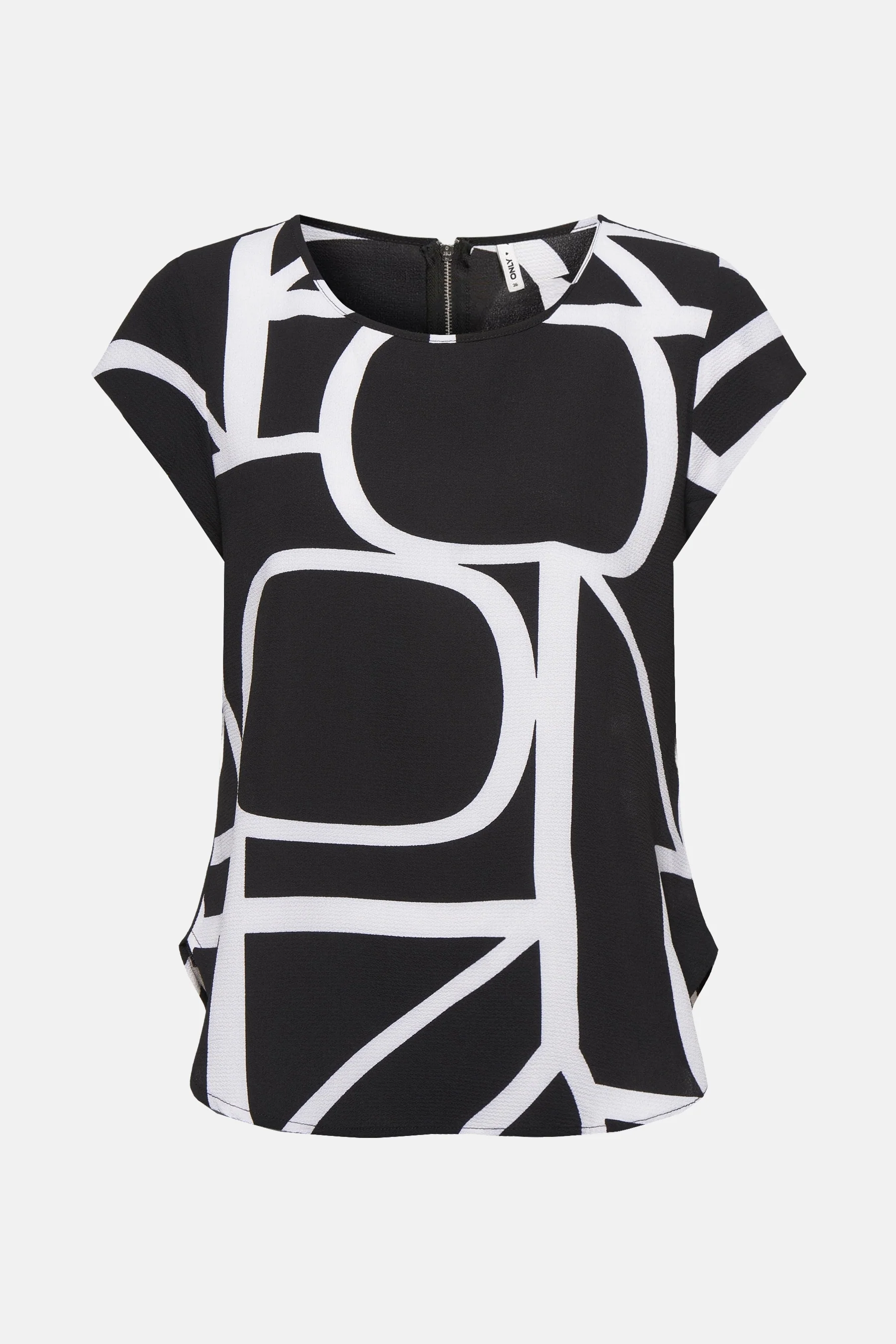 Blouse met korte mouwen - zwart