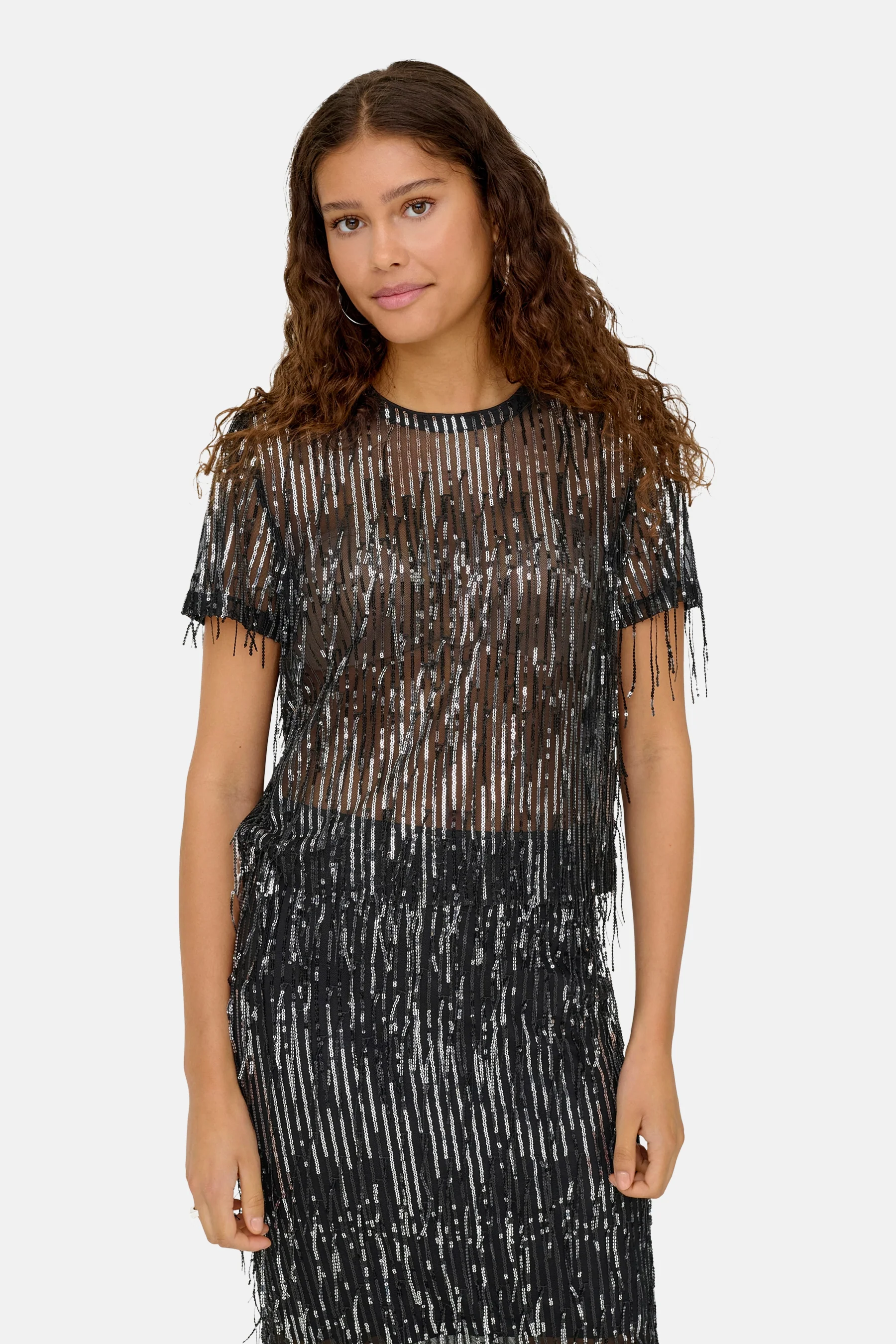 Blouse met korte mouwen - zwart - Image 4