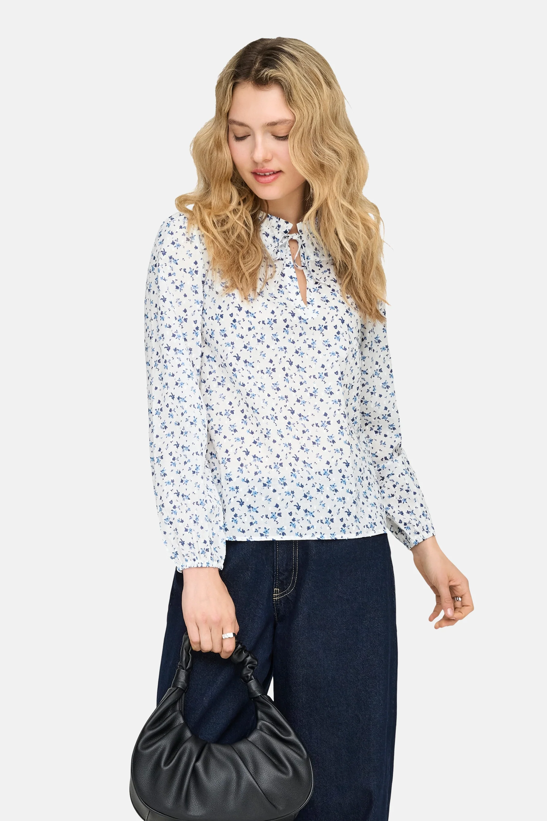 Blouse met lange mouwen - wit