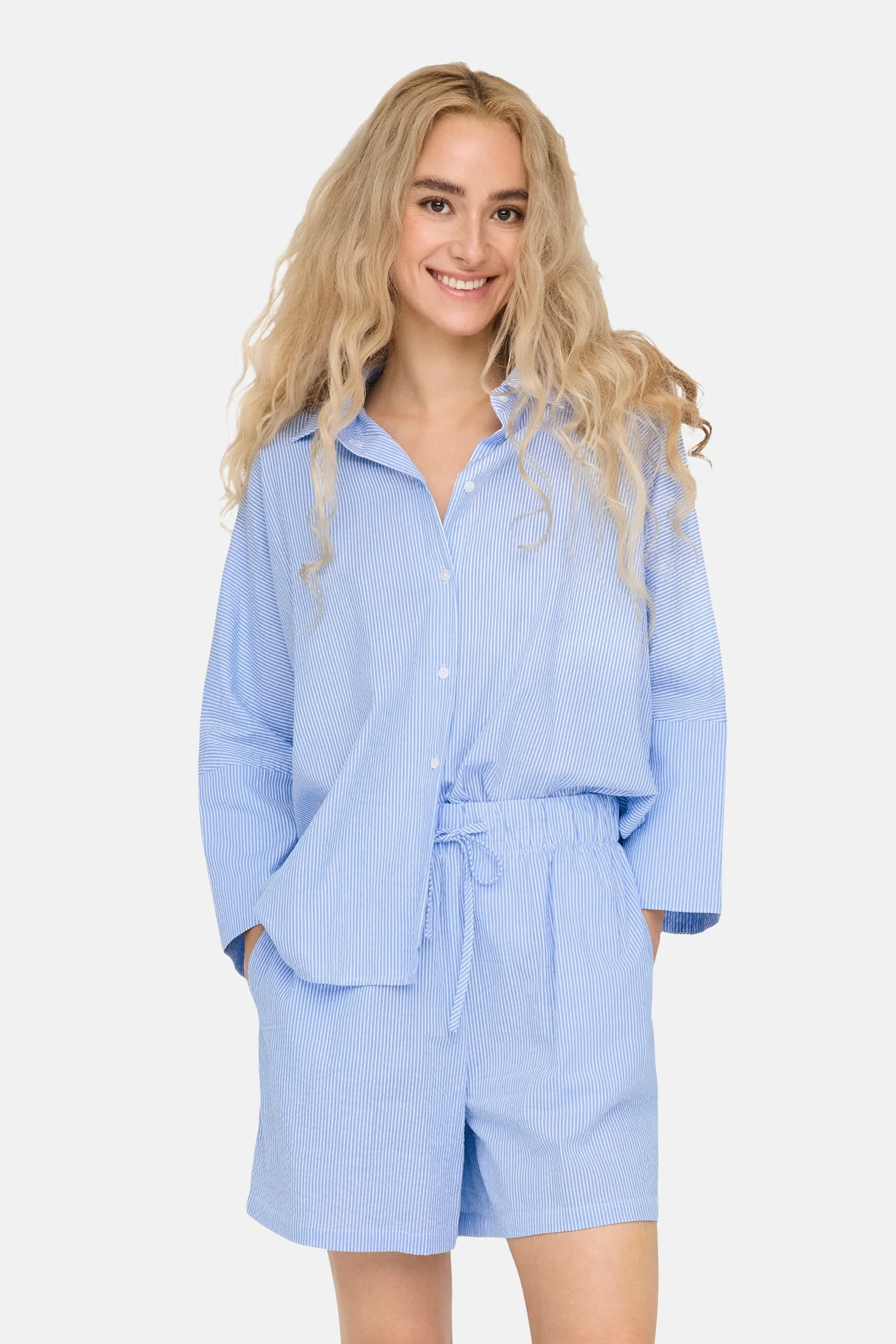 Hemd met lange mouwen - blauw