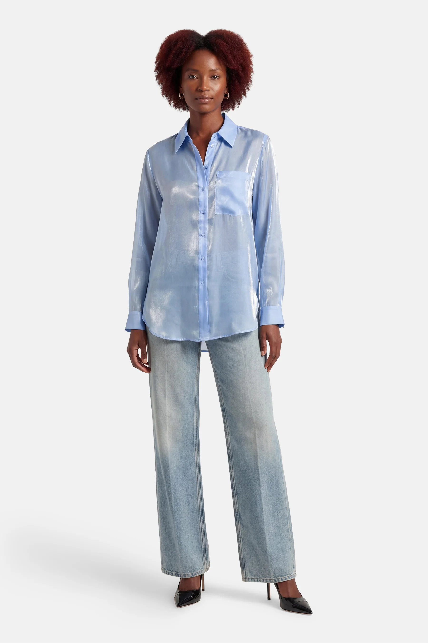 Hemd met lange mouwen - blauw