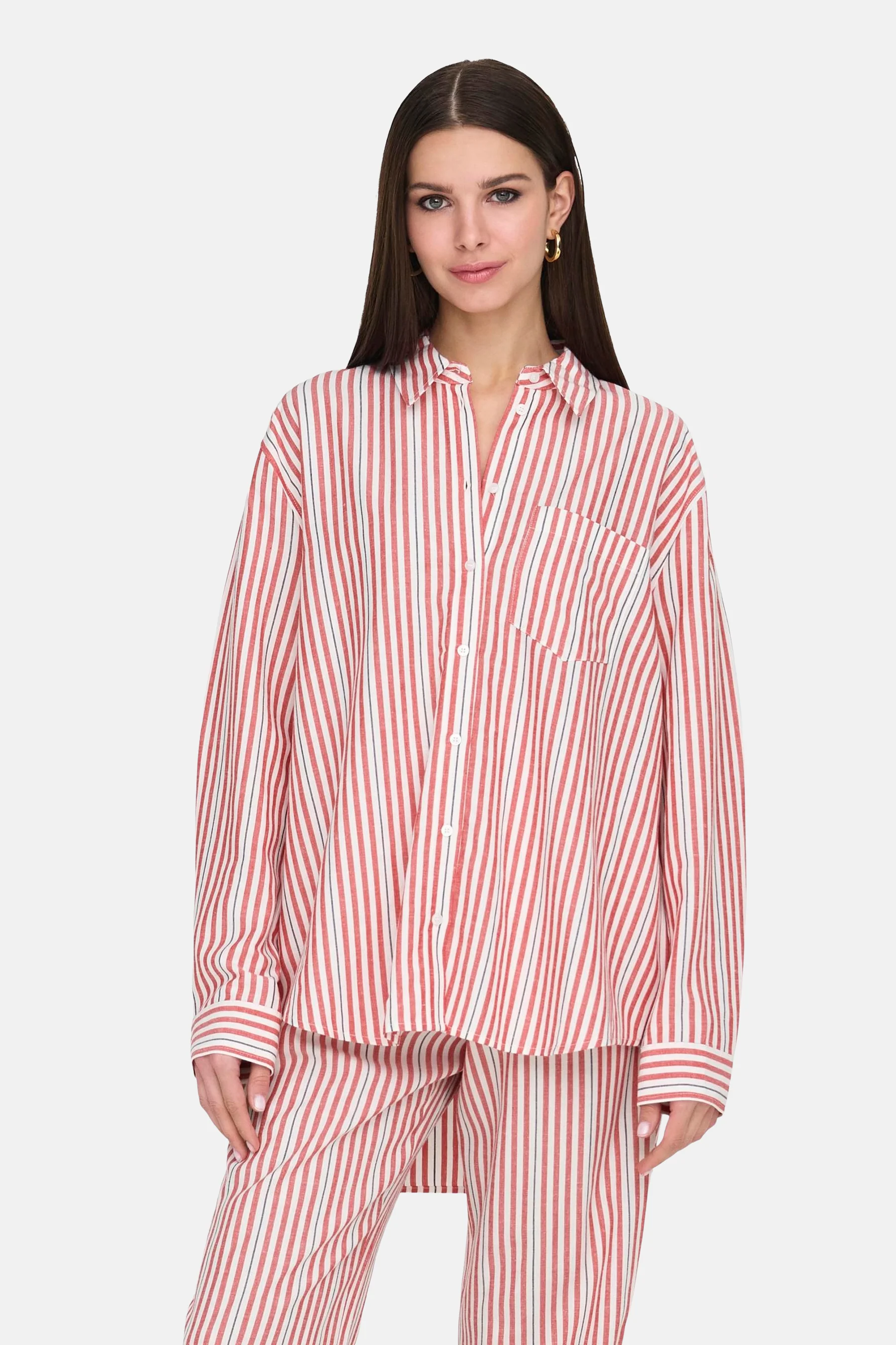 Hemd met lange mouwen - rood