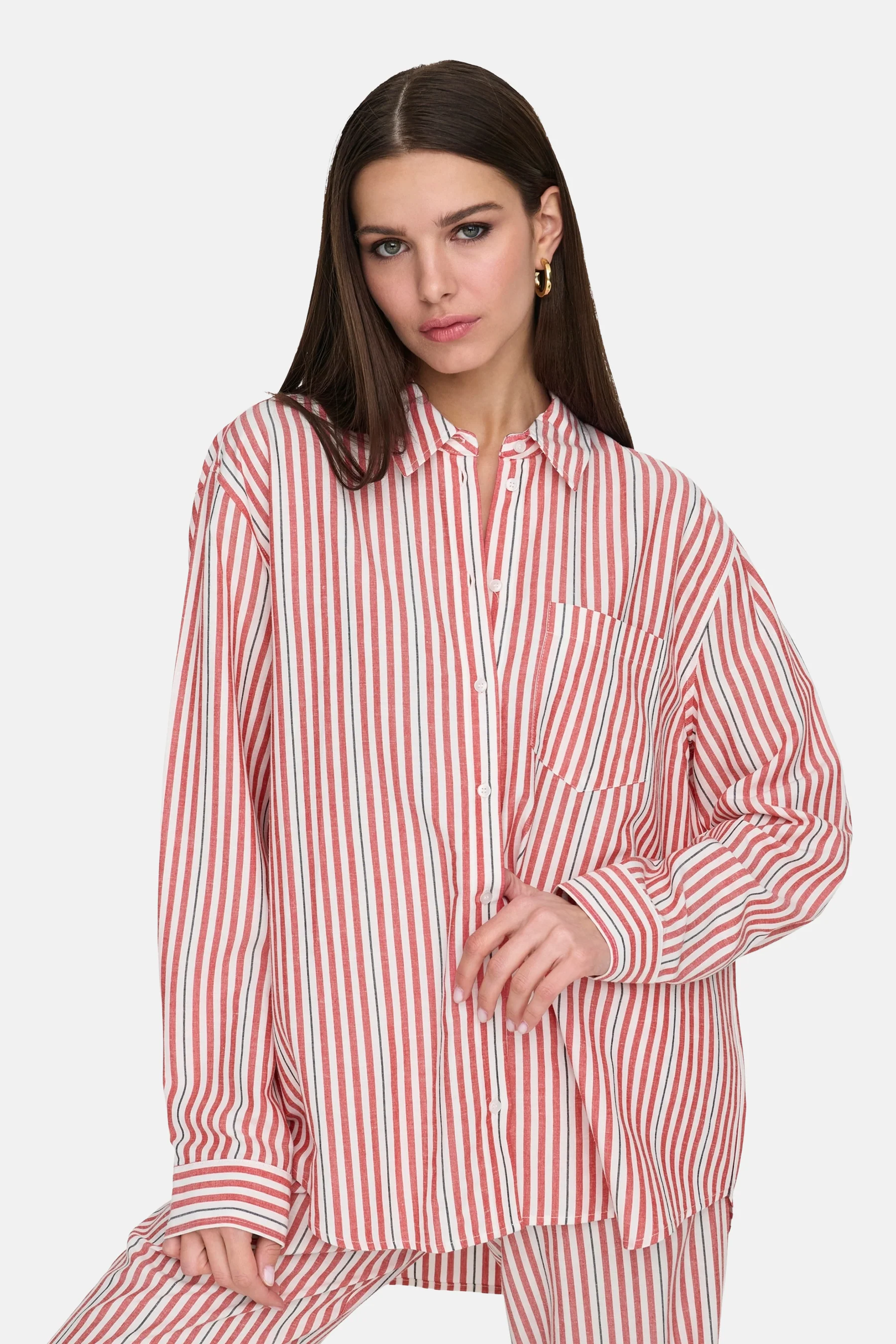 Hemd met lange mouwen - rood - Image 4