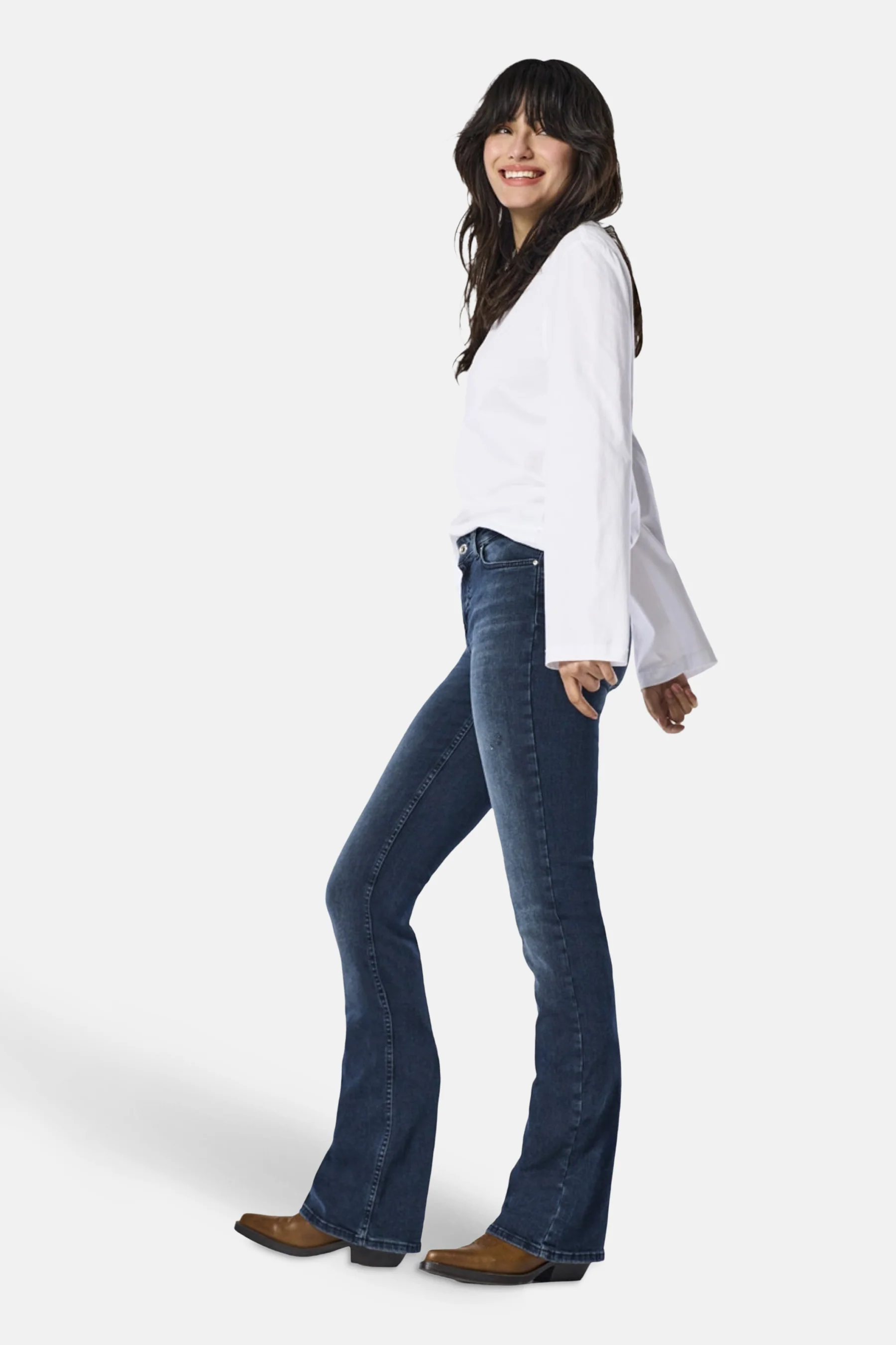 BLUSH FLARE - blue black denim - Image 8