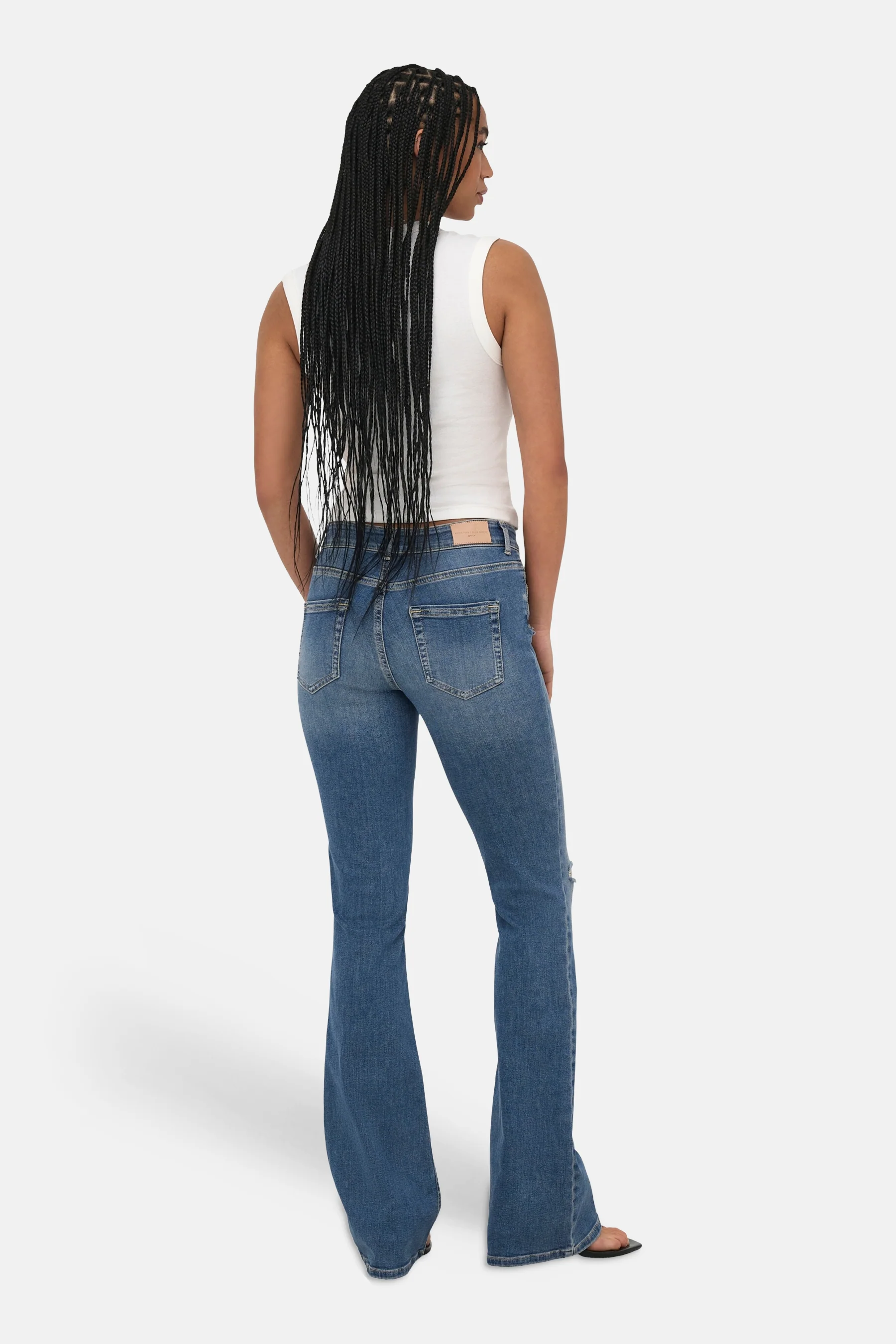 BLUSH FLARE - mid blue denim - Image 3